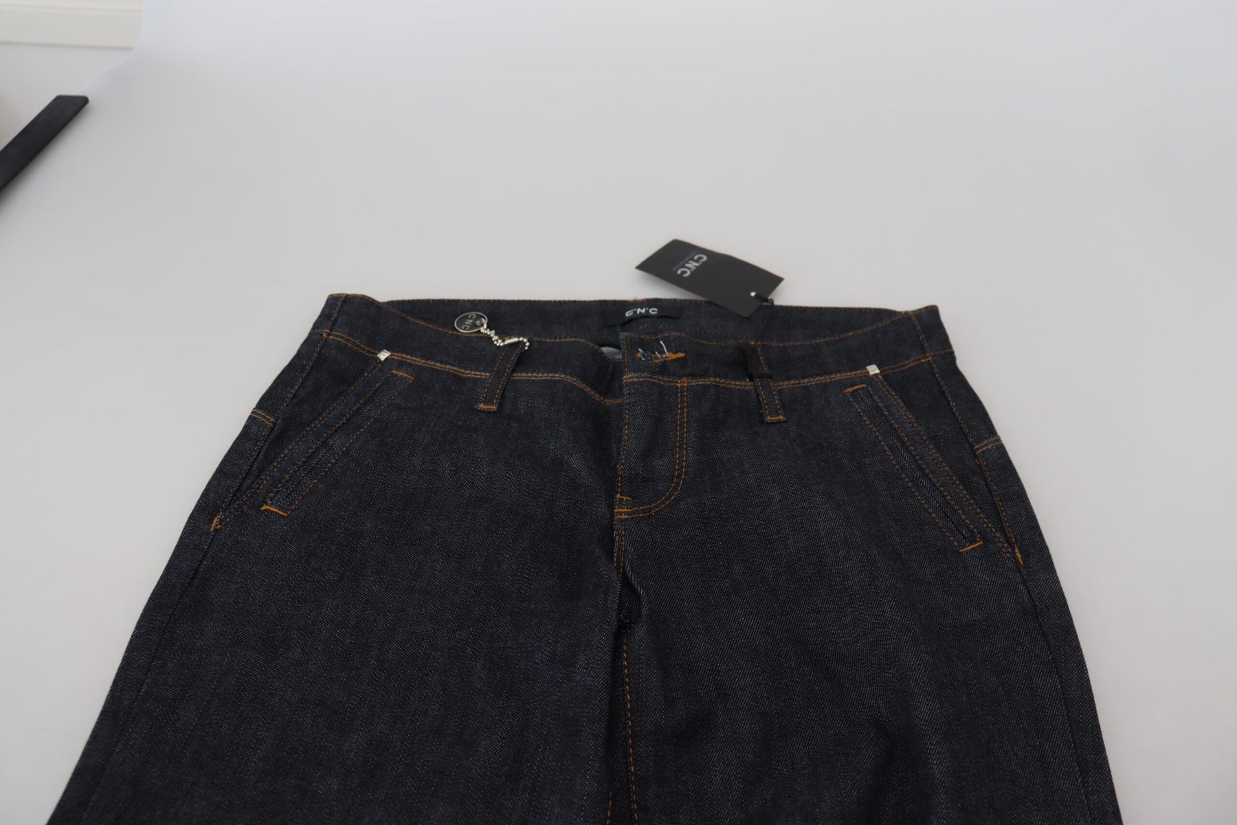 Costume National Blue Low Waist Straight Denim Pants Jeans | Regal Royce