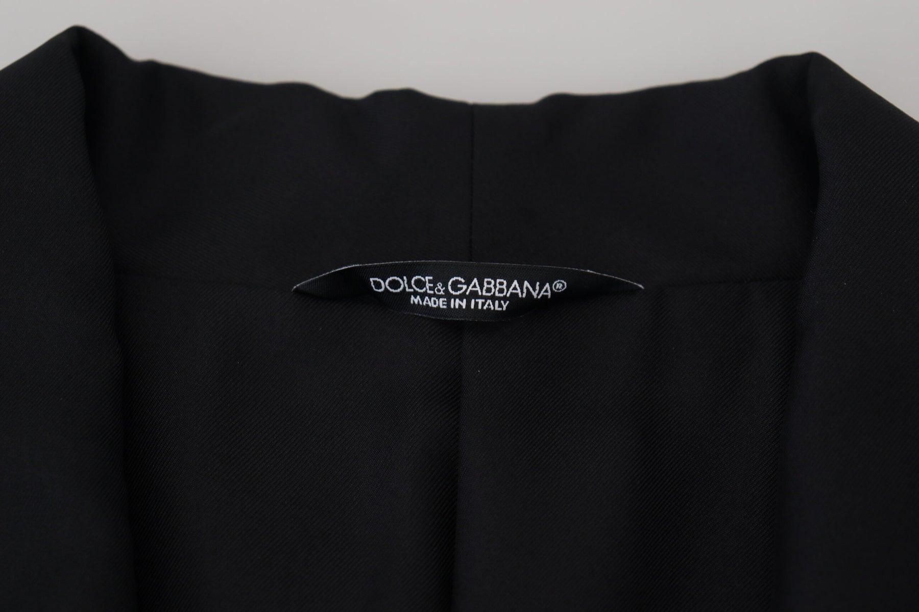 Dolce & Gabbana Black Robe Striped DG Patch Jacket Men Blazer | Regal Royce
