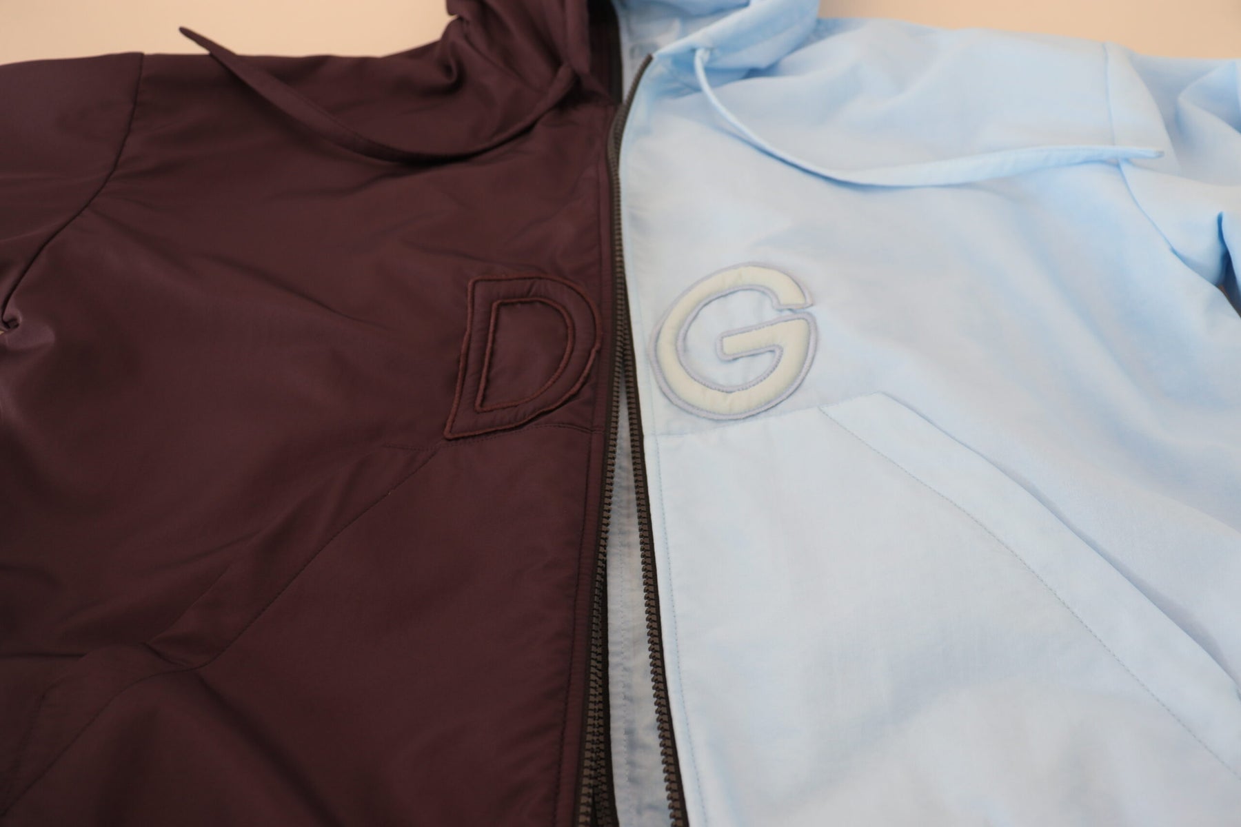 Dolce & Gabbana Black Blue DG Hooded Full Zip Men Jacket | Regal Royce