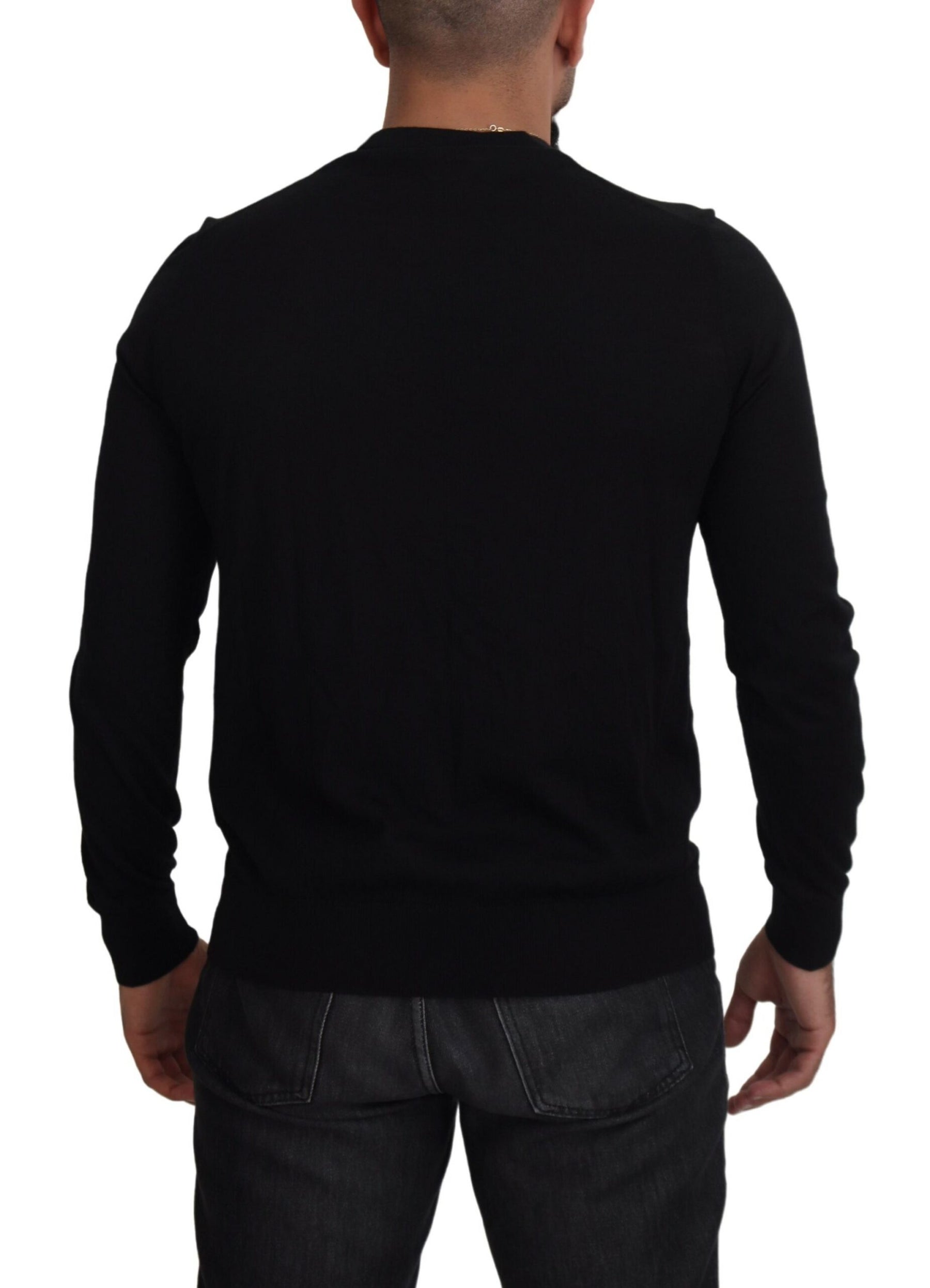 Dolce & Gabbana Black Cashmere Button Down Cardigan Sweater | Regal Royce