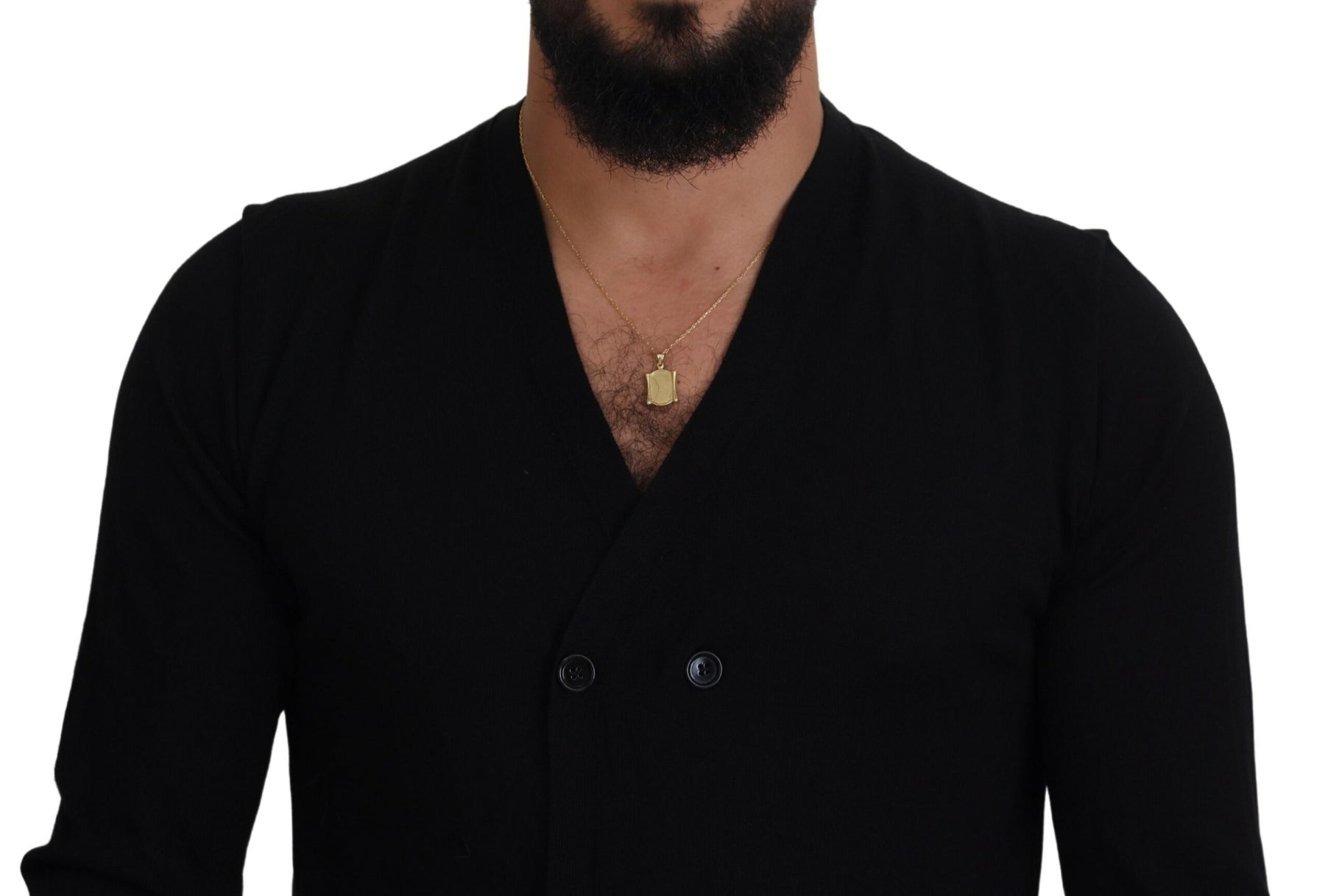 Dolce & Gabbana Black Cashmere Button Down Cardigan Sweater | Regal Royce