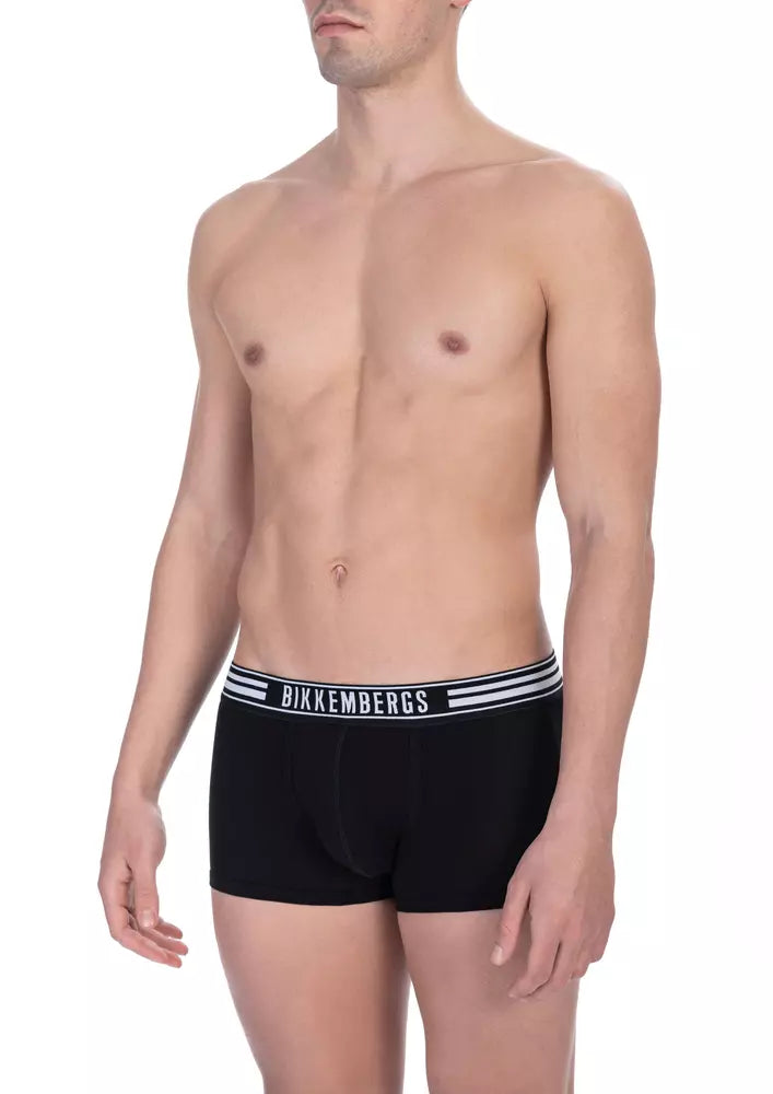 Bikkembergs Black Cotton Men's Trunk Pack | Regal Royce