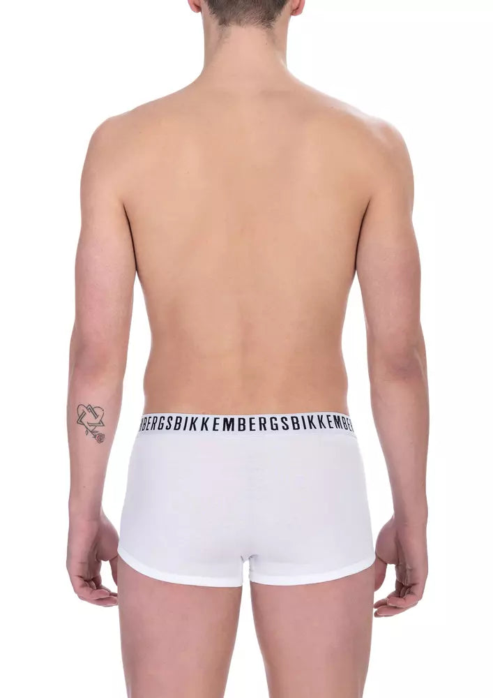 Bikkembergs White Cotton Men's Trunk | Regal Royce