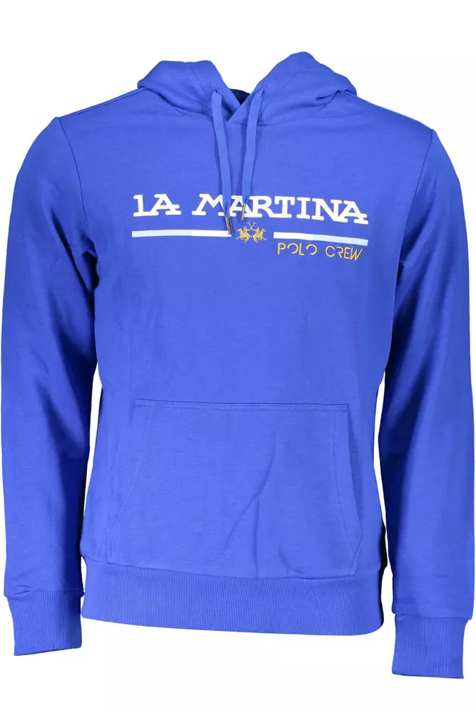 La Martina Blue Cotton Sweater | Regal Royce