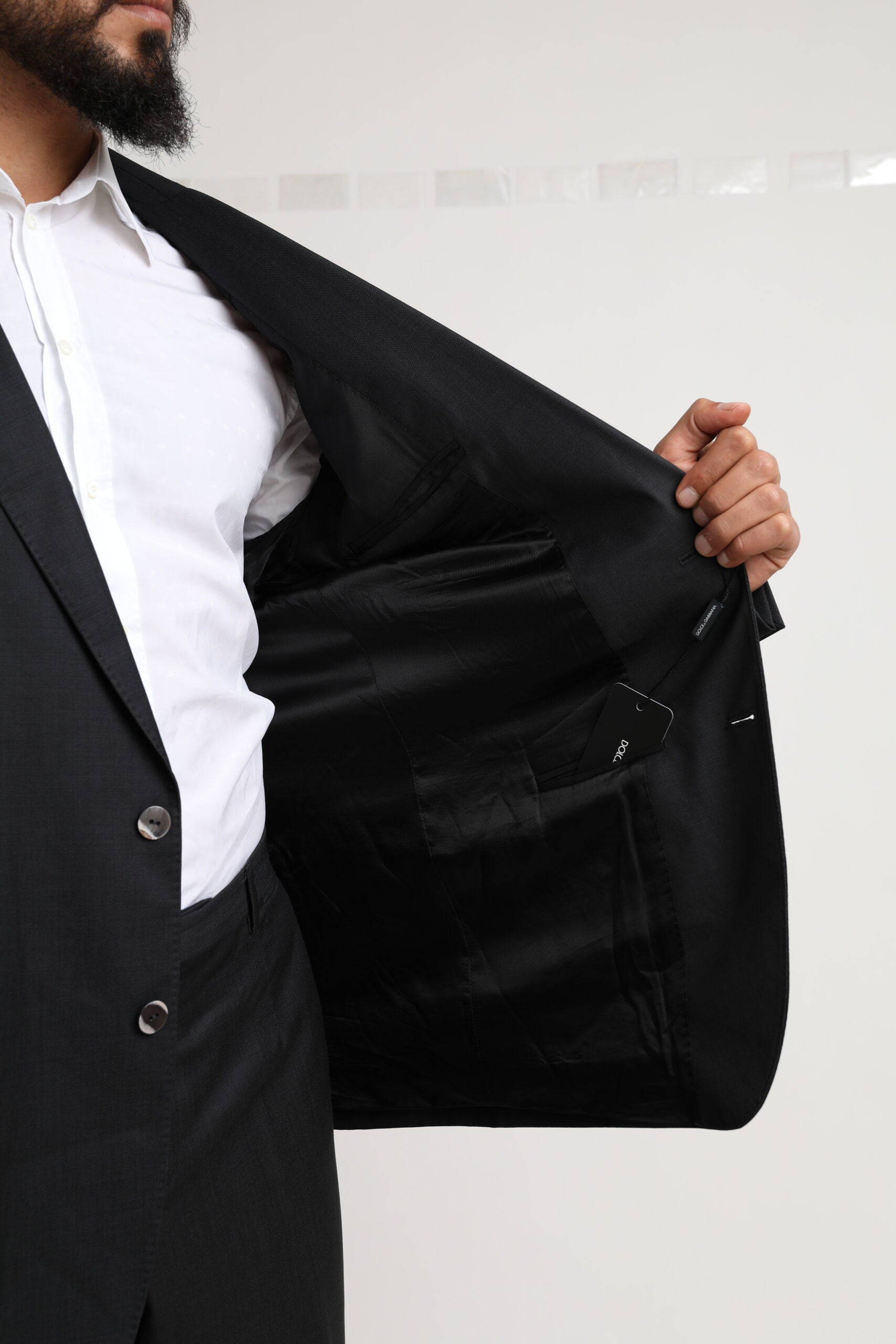 Dolce & Gabbana Black MARTINI Single Breasted 2 Piece Suit | Regal Royce