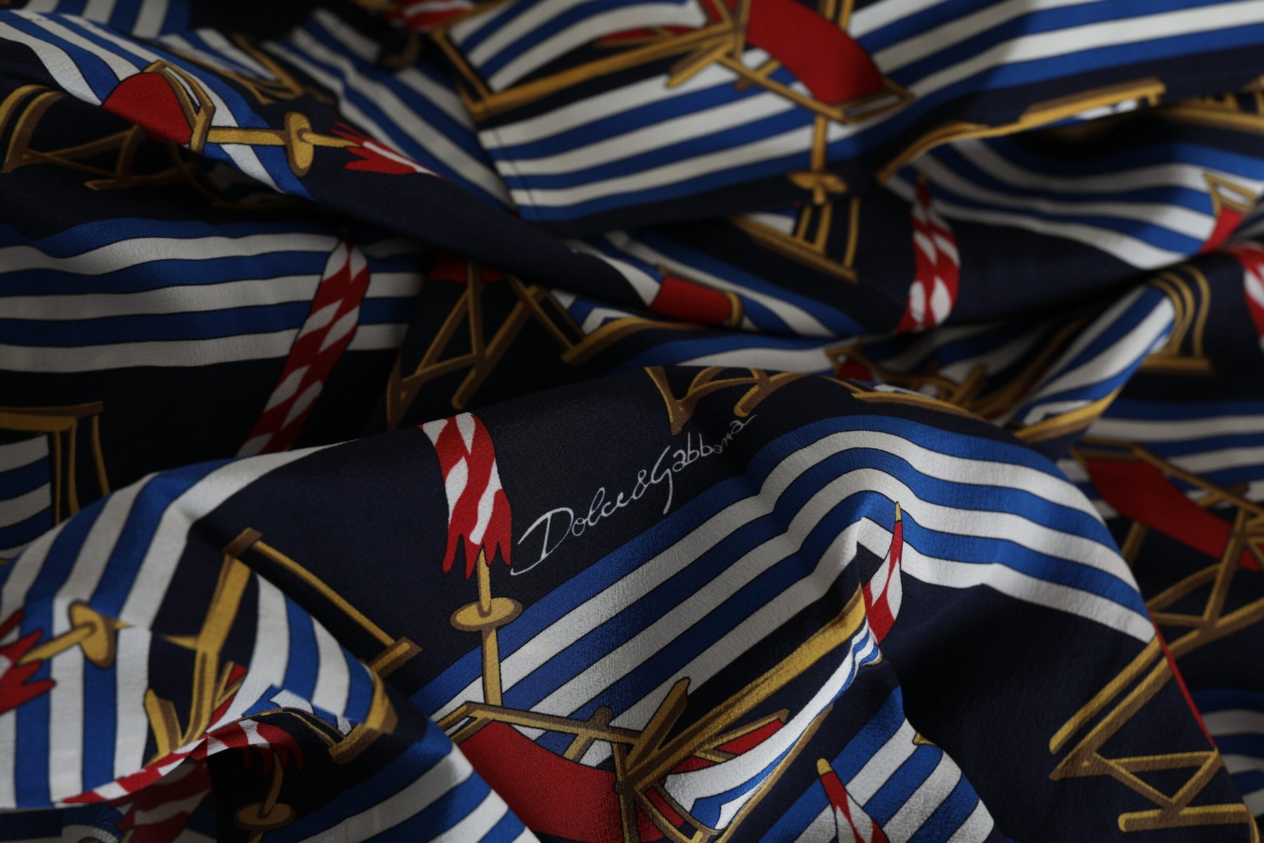 Dolce & Gabbana Multicolor Beach Chair Short Sleeves Shirt | Regal Royce