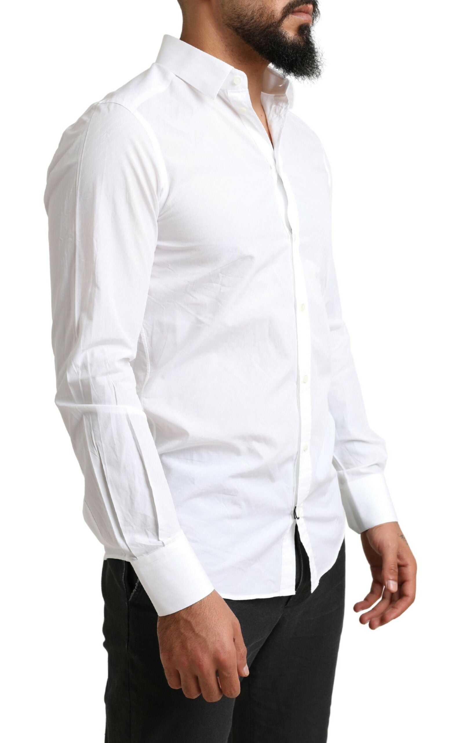 Dolce & Gabbana White MARTINI Cotton Dress Formal Shirt | Regal Royce