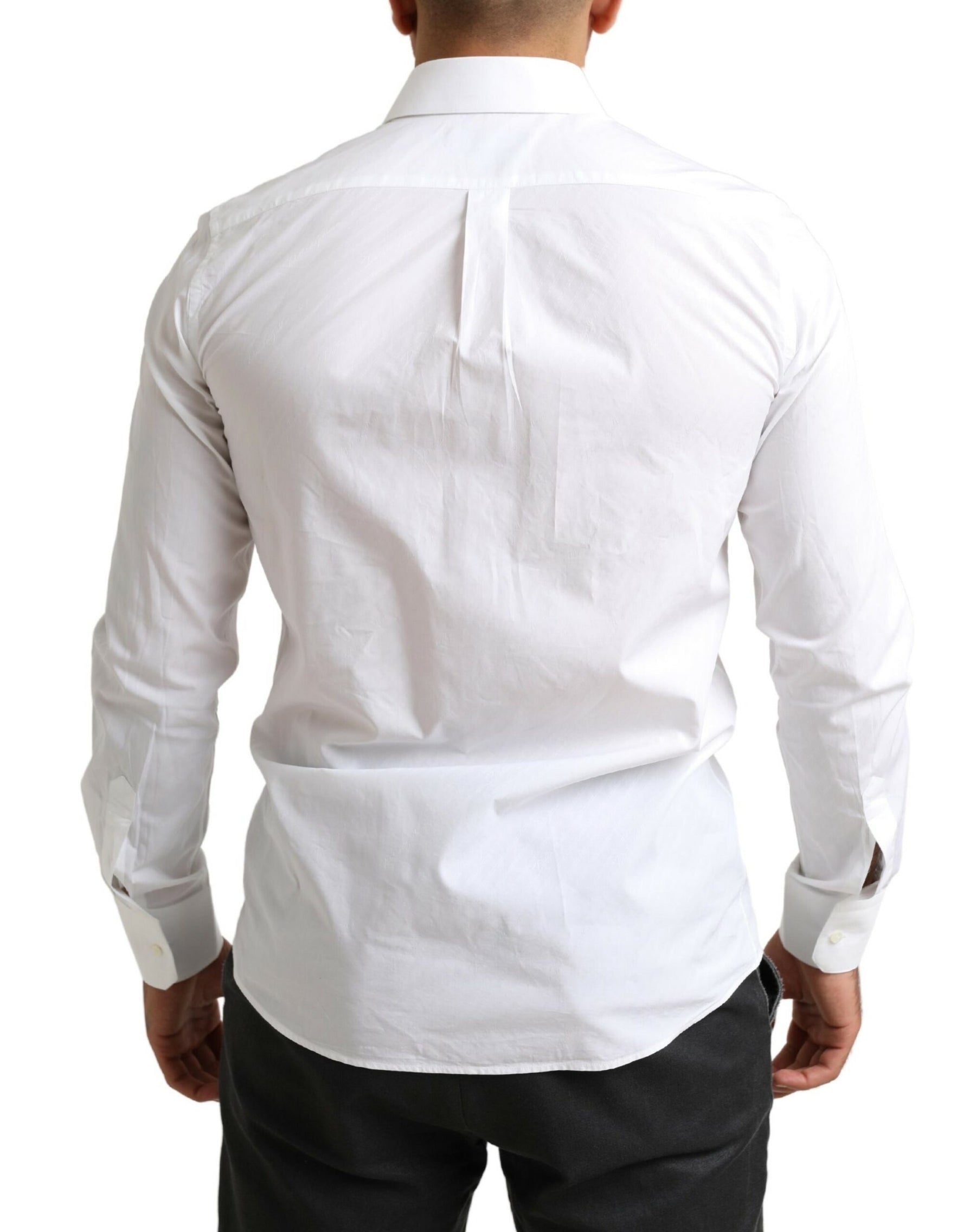 Dolce & Gabbana White MARTINI Cotton Dress Formal Shirt | Regal Royce