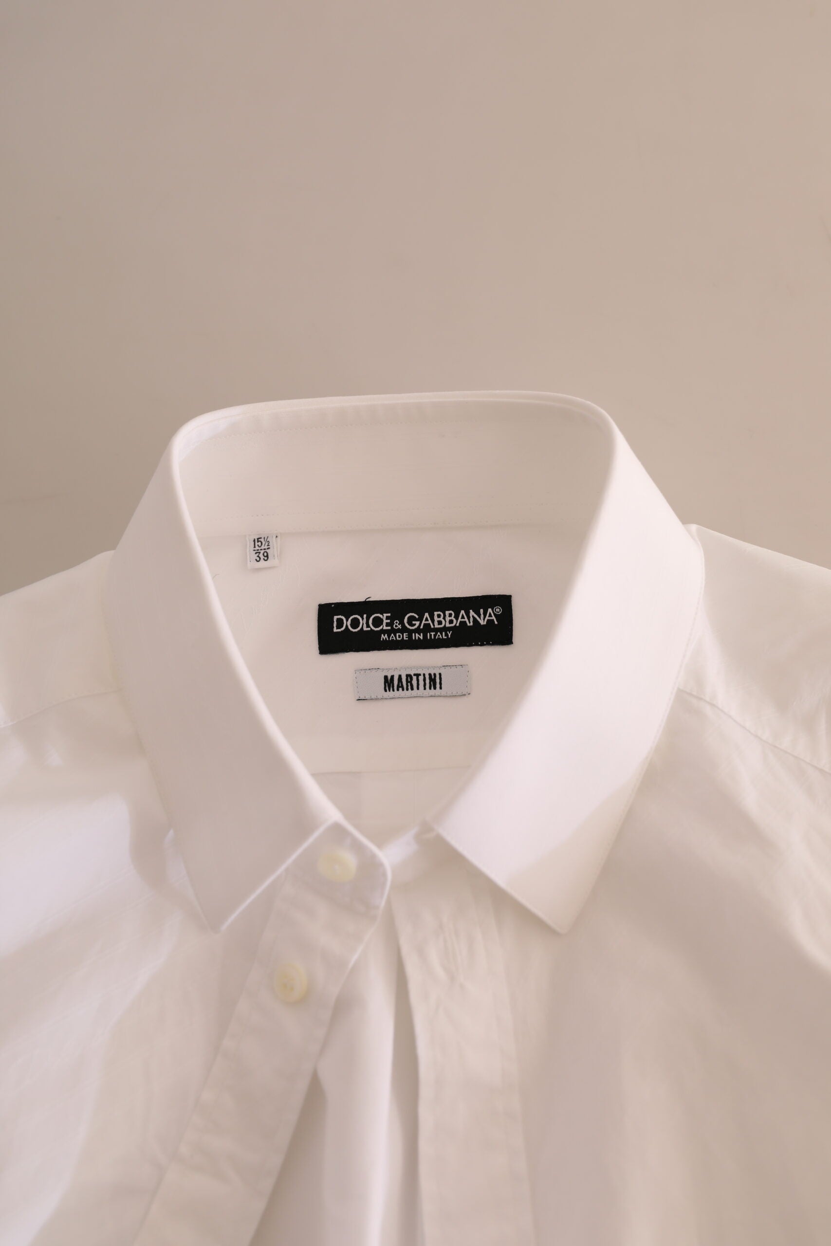 Dolce & Gabbana White MARTINI Cotton Dress Formal Shirt | Regal Royce