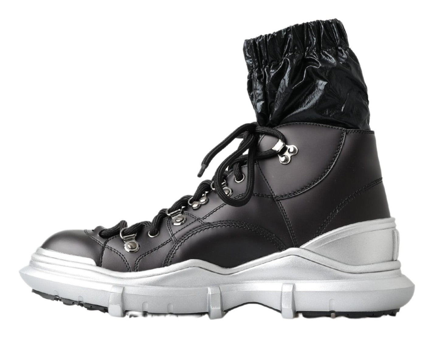 Dolce & Gabbana Black Nylon Galileo High Top Sneakers Shoes | Regal Royce