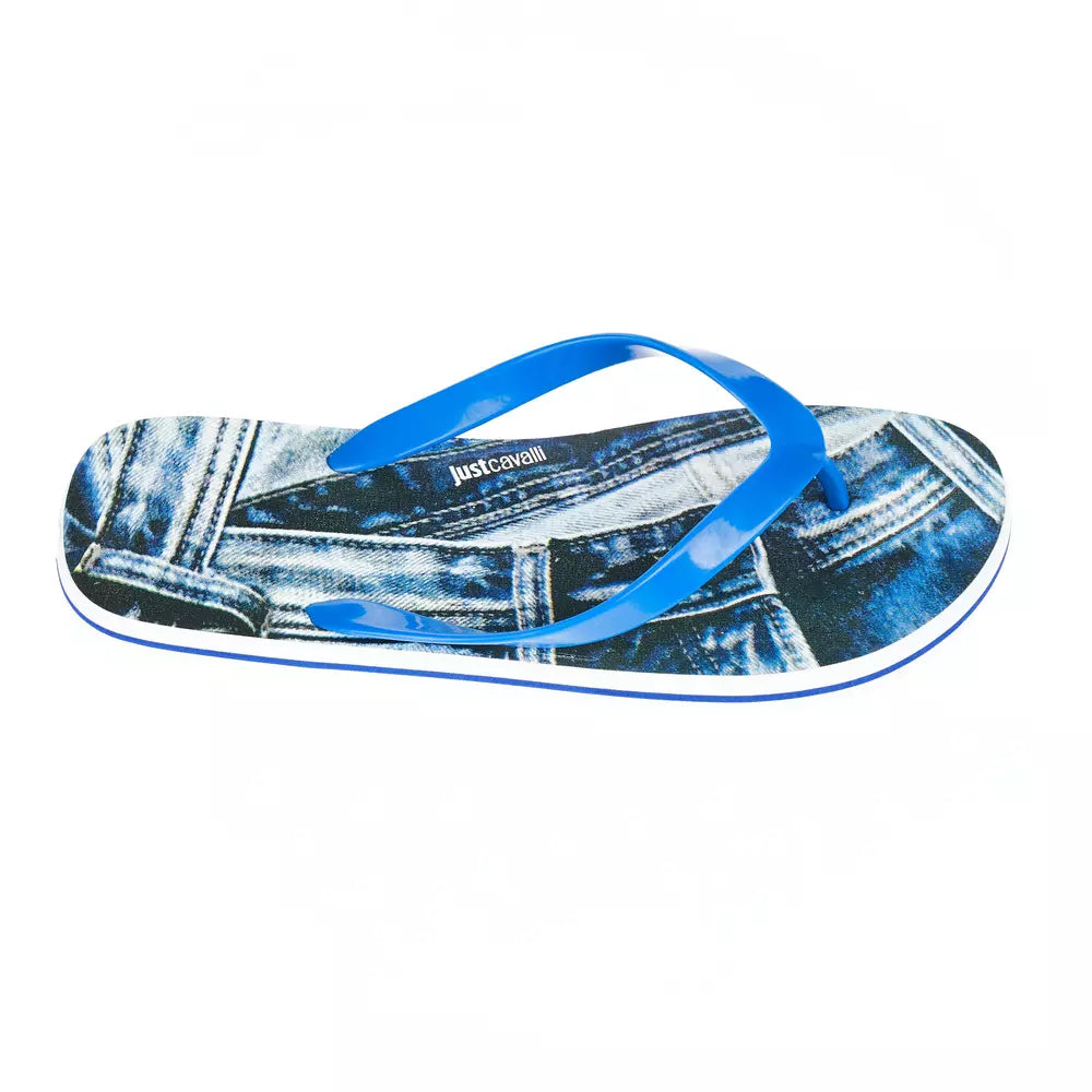Just Cavalli Light Blue EVA Men Sandal | Regal Royce