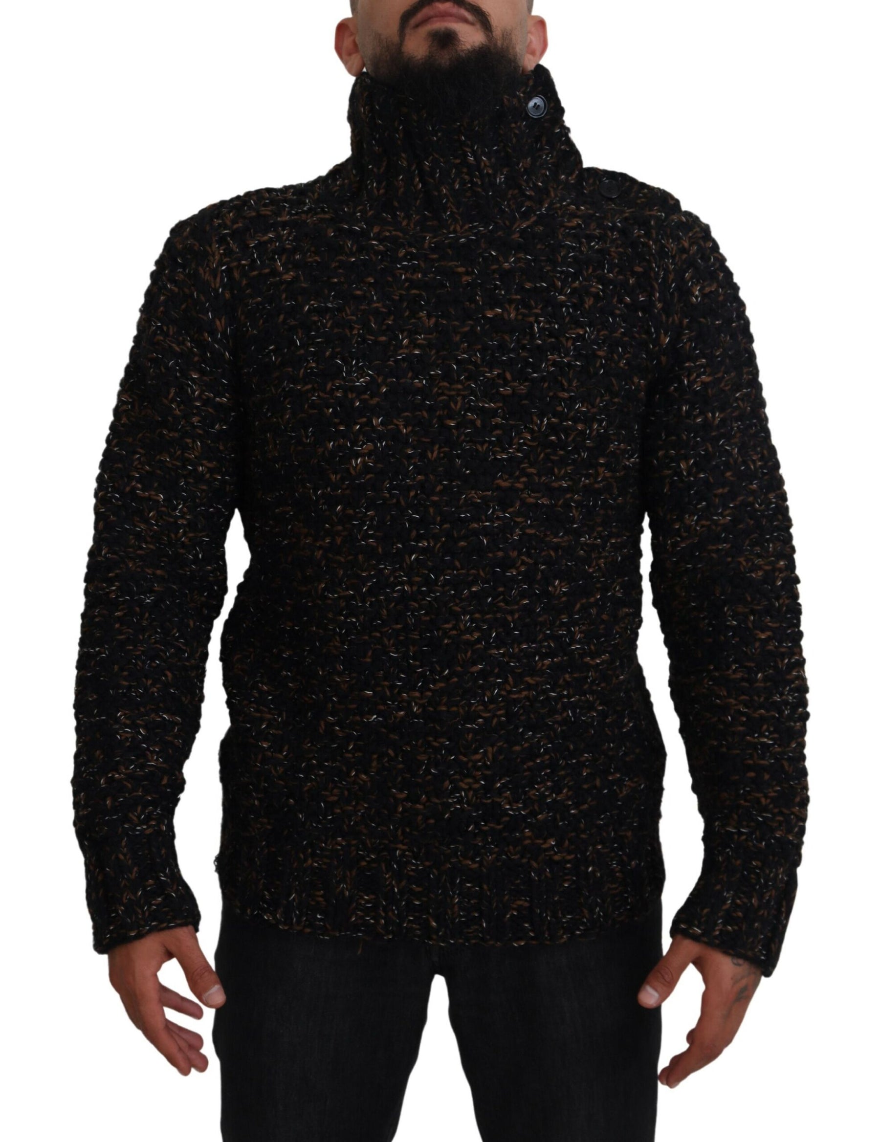 Dolce & Gabbana Brown Fatto A Mano Turtleneck Pullover Sweater | Regal Royce