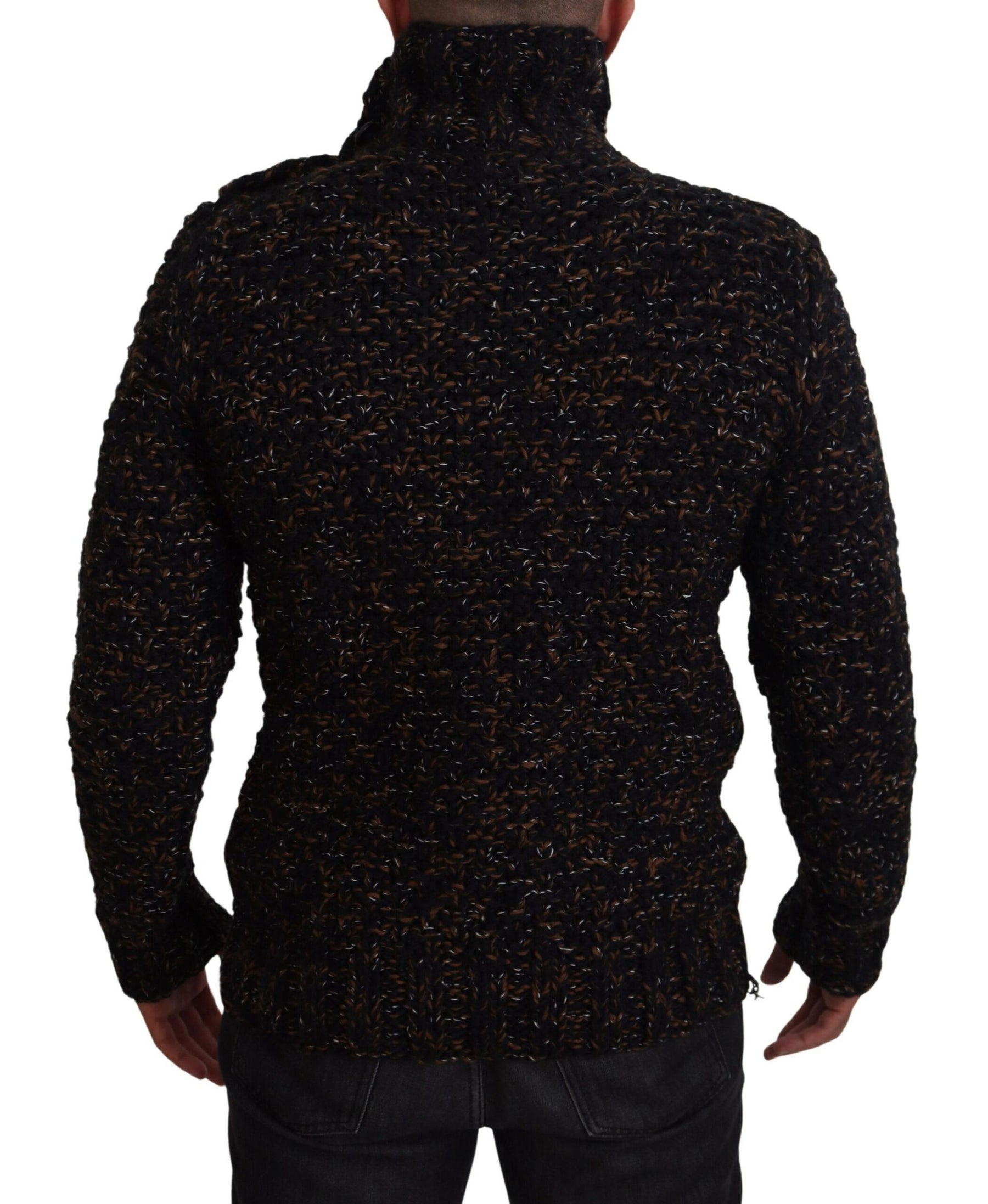 Dolce & Gabbana Brown Fatto A Mano Turtleneck Pullover Sweater | Regal Royce