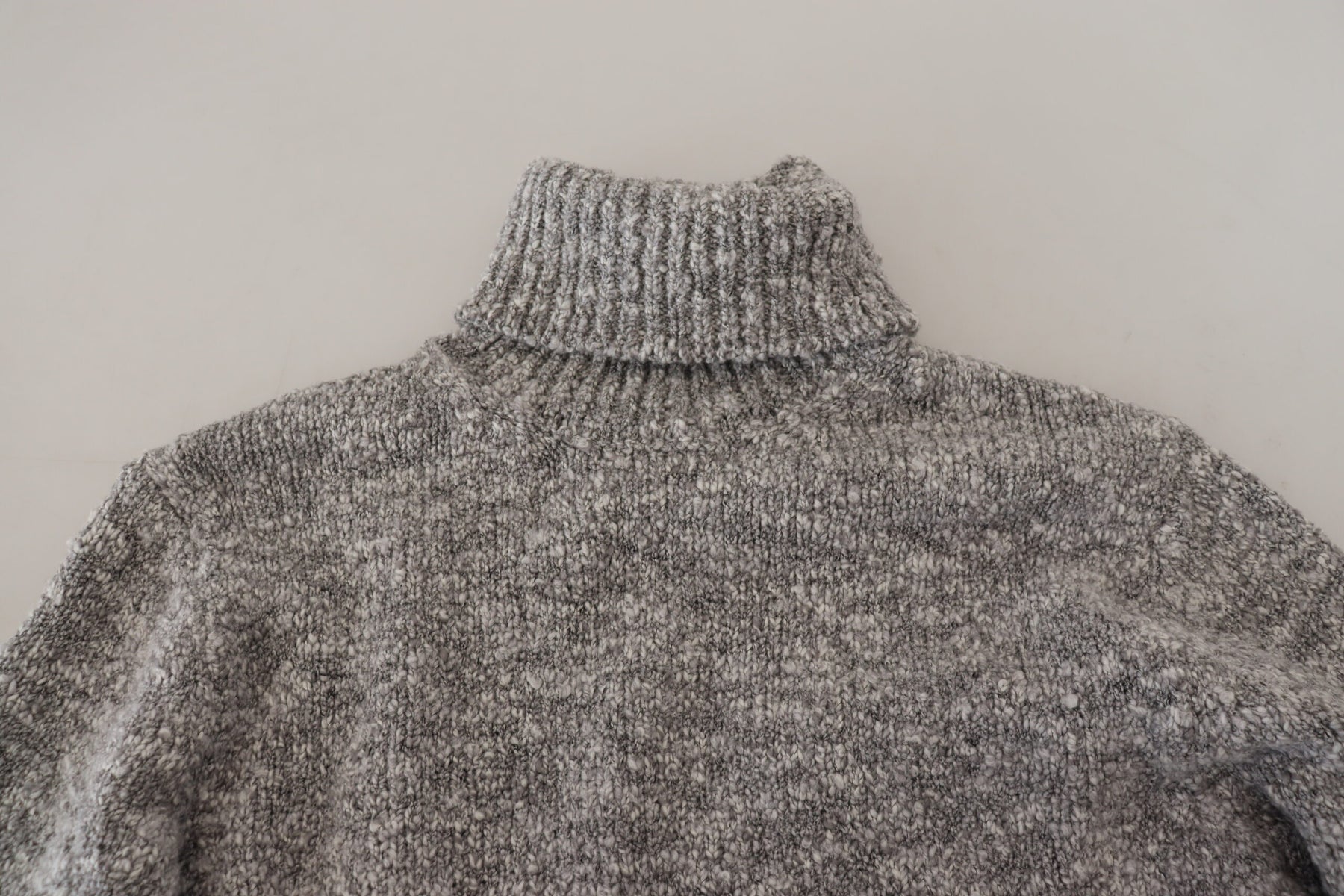 Dolce & Gabbana Gray Wool Knit Turtleneck Pullover Sweater | Regal Royce