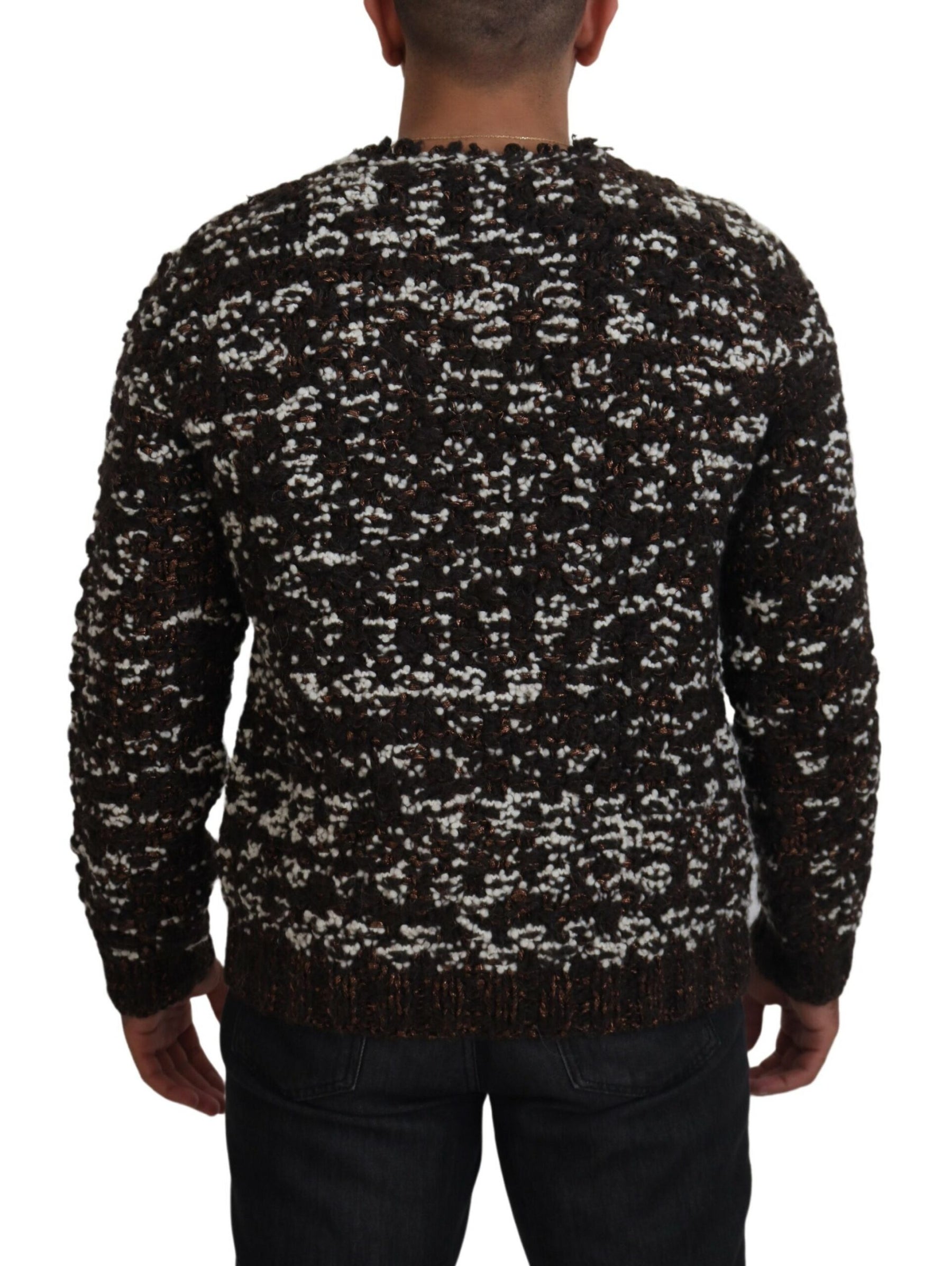 Dolce & Gabbana Brown Knitted Wool Fatto A Mano Sweater | Regal Royce