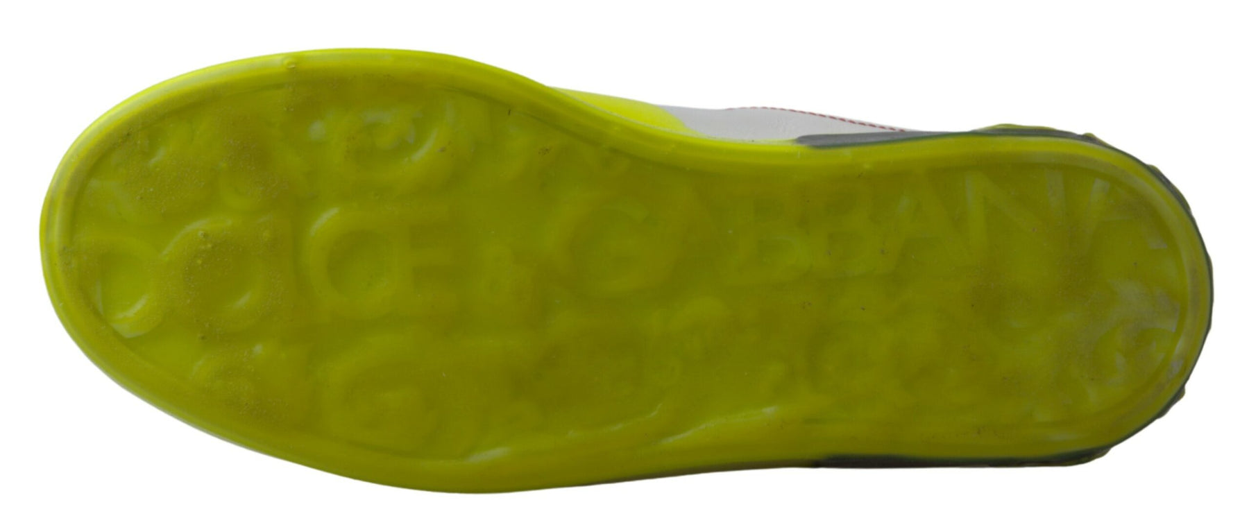 Dolce & Gabbana White Yellow Portofino Leather Sneakers Shoes | Regal Royce