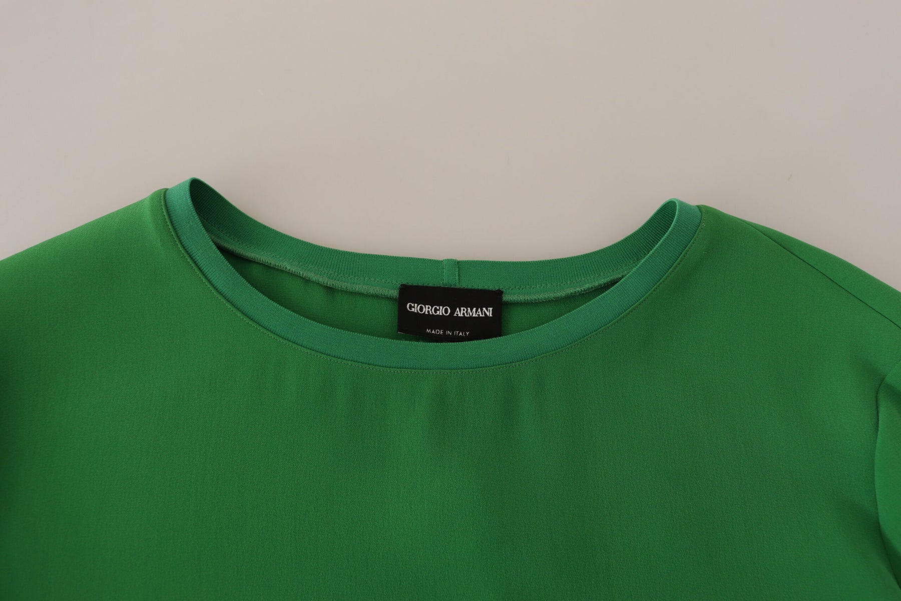 Armani Green Silk Long Sleeves Round Neck Sweater | Regal Royce