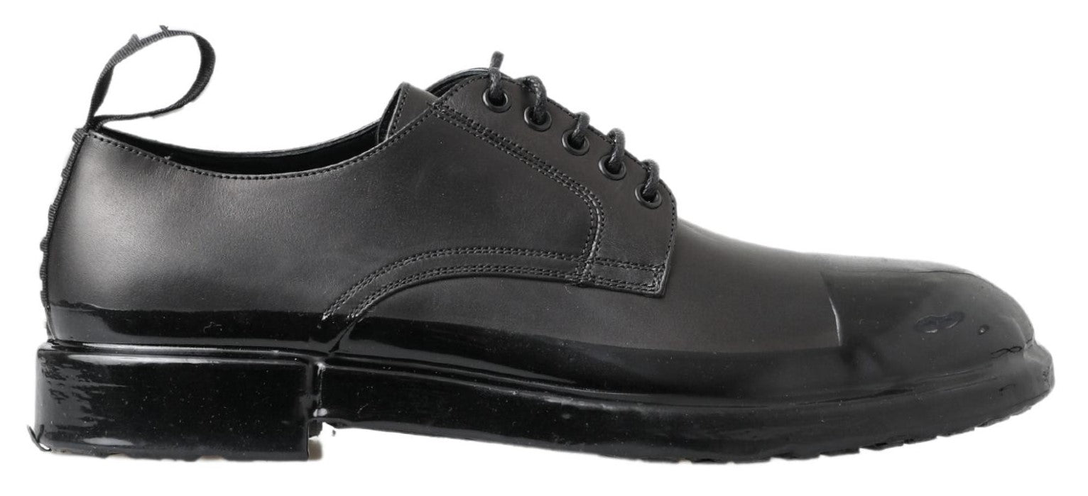 Dolce & Gabbana Black Leather Derby Dress Shoes | Regal Royce