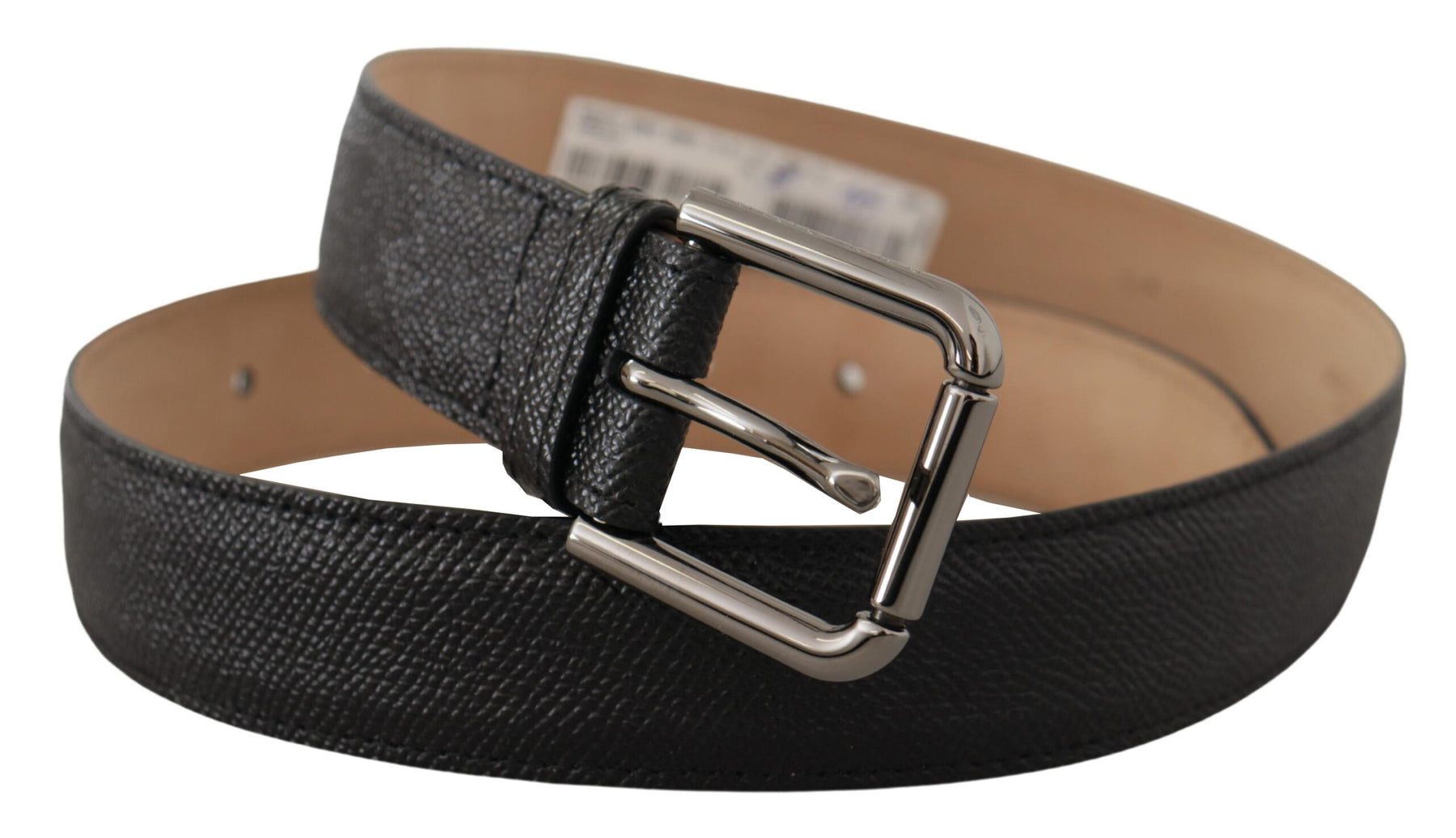 Dolce & Gabbana Black Calf Leather Brown Backend Belt | Regal Royce