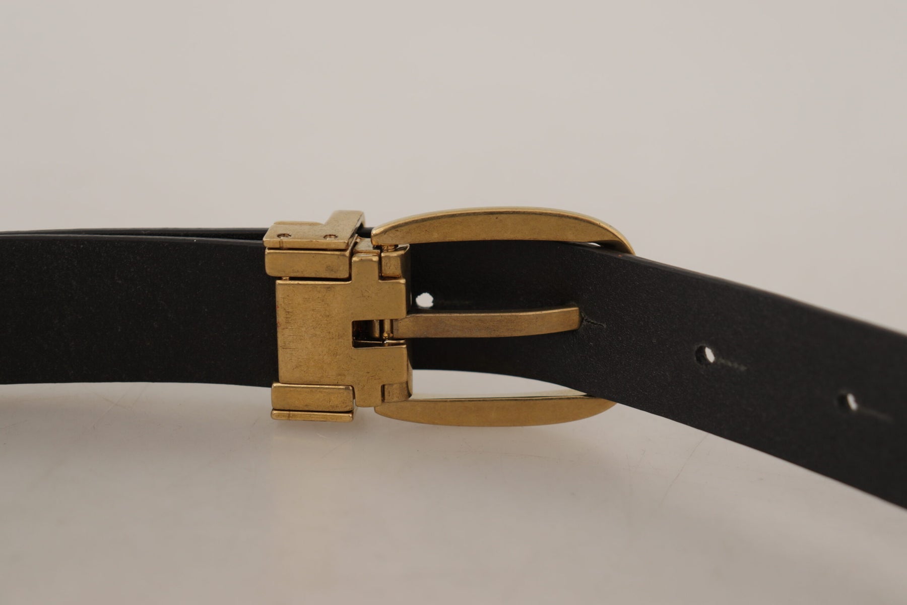 Dolce & Gabbana Brown Leather Classic Vintage Metal Buckle Belt | Regal Royce