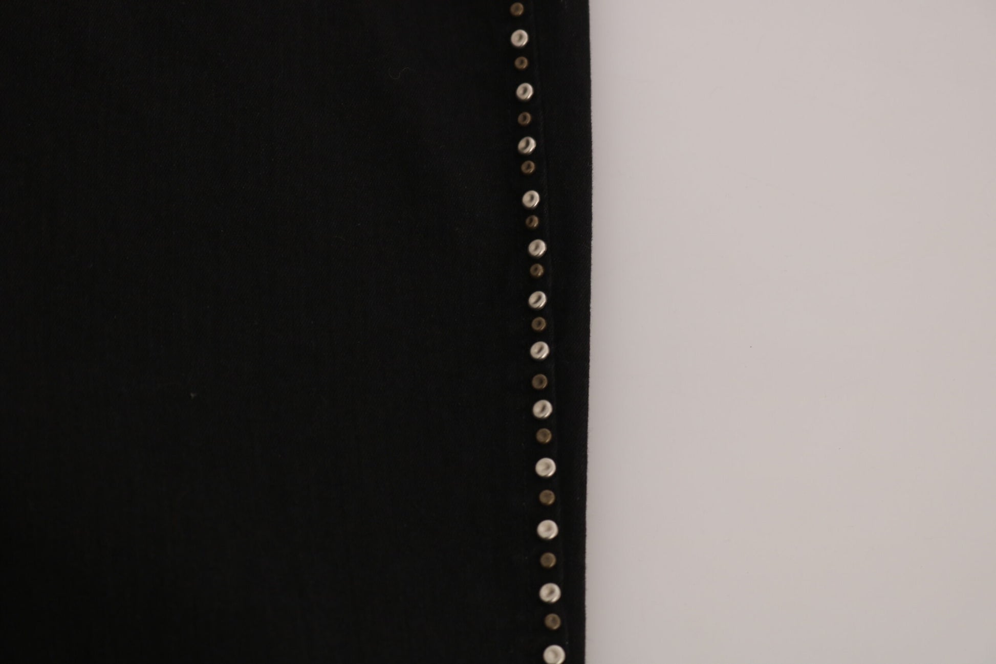 Costume National Black Embellished Mid Waist Skinny Denim Jeans