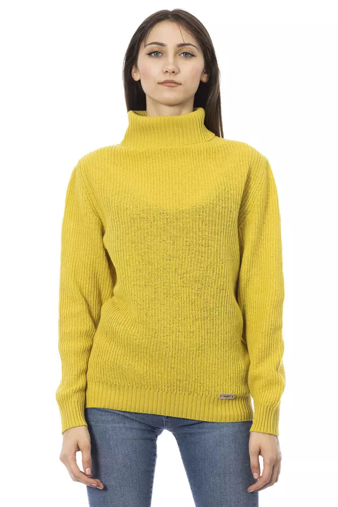 Baldinini Trend Yellow Wool Women Sweater | Regal Royce