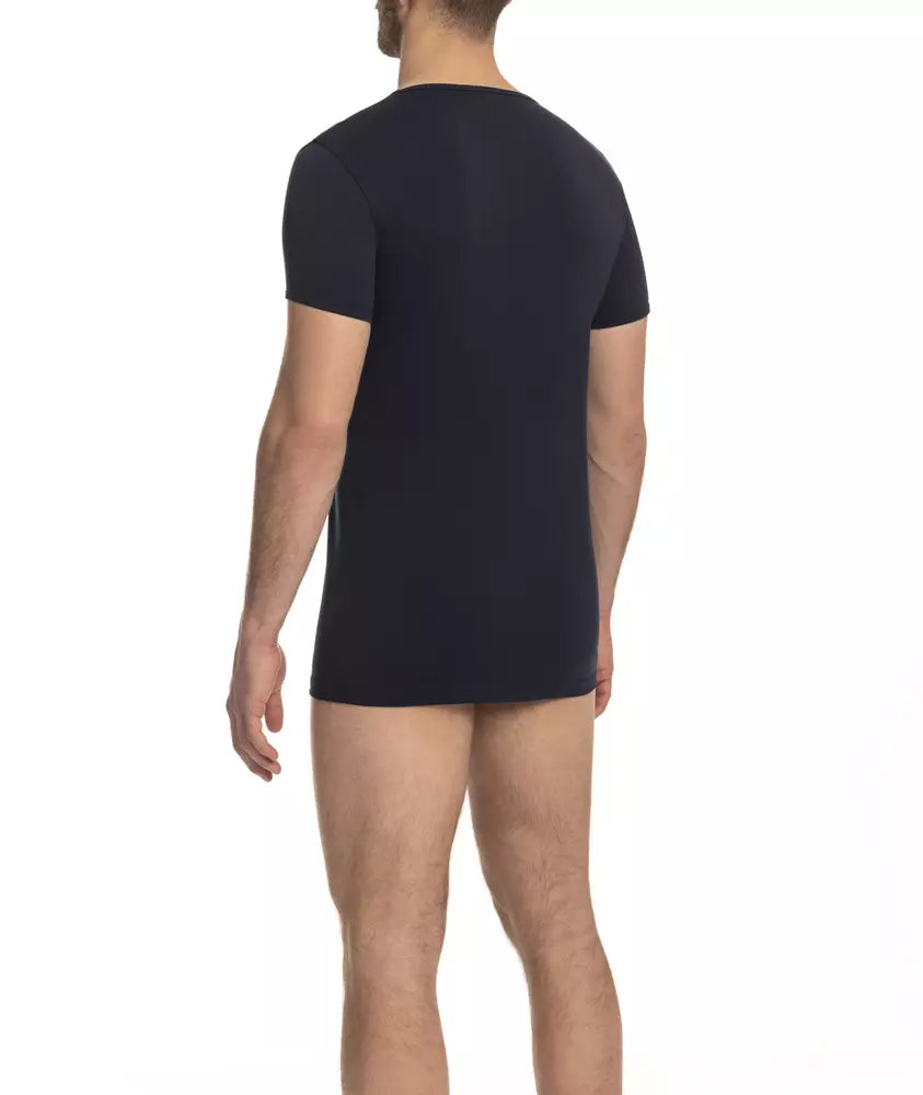 Cavalli Class "Blue Cotton Men T-Shirt" | Regal Royce