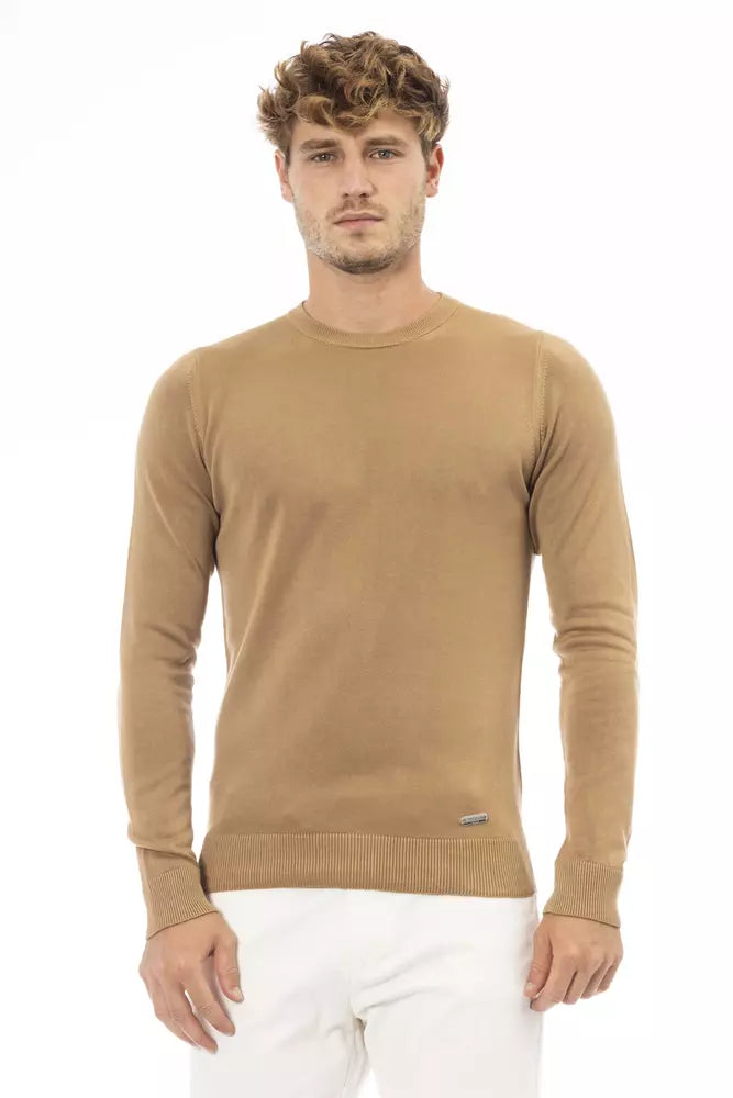 Baldinini Trend Beige Modal Men Sweater | Regal Royce