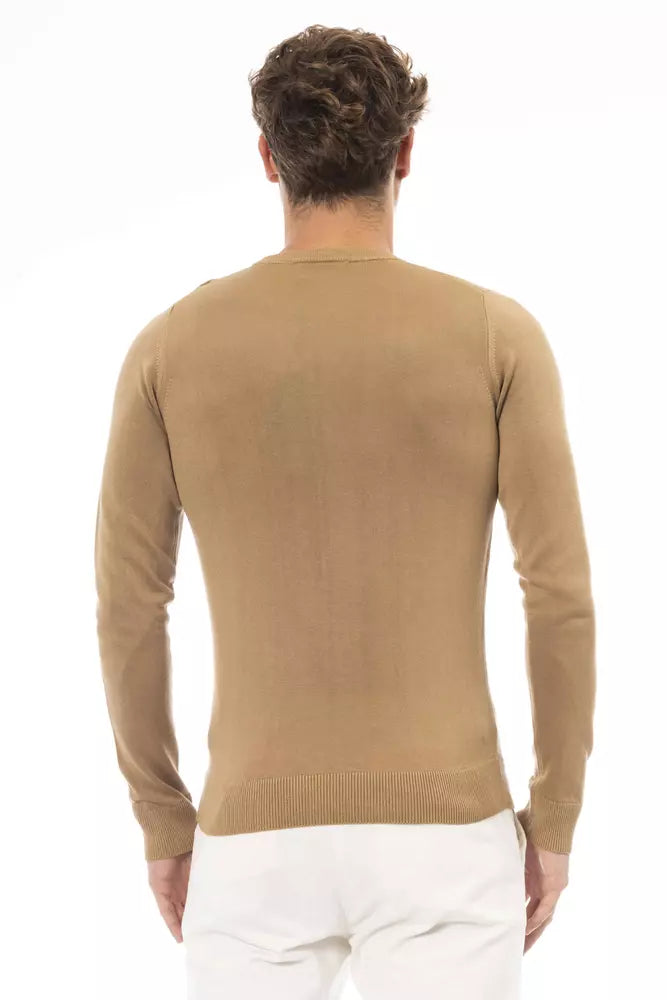 Baldinini Trend Beige Modal Men Sweater | Regal Royce