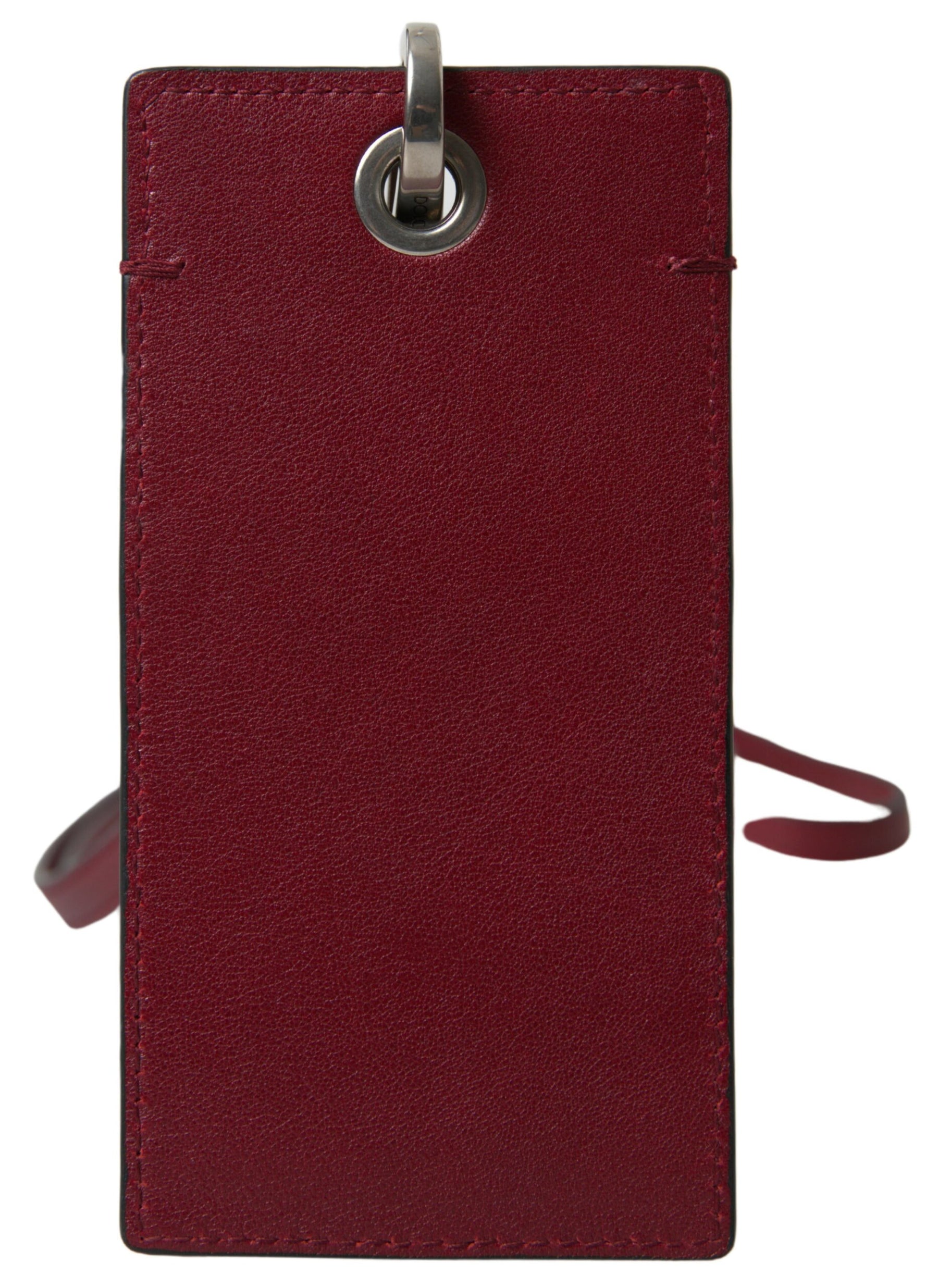 Dolce & Gabbana Red Leather Lanyard Logo Slim Card Holder Men Wallet | Regal Royce