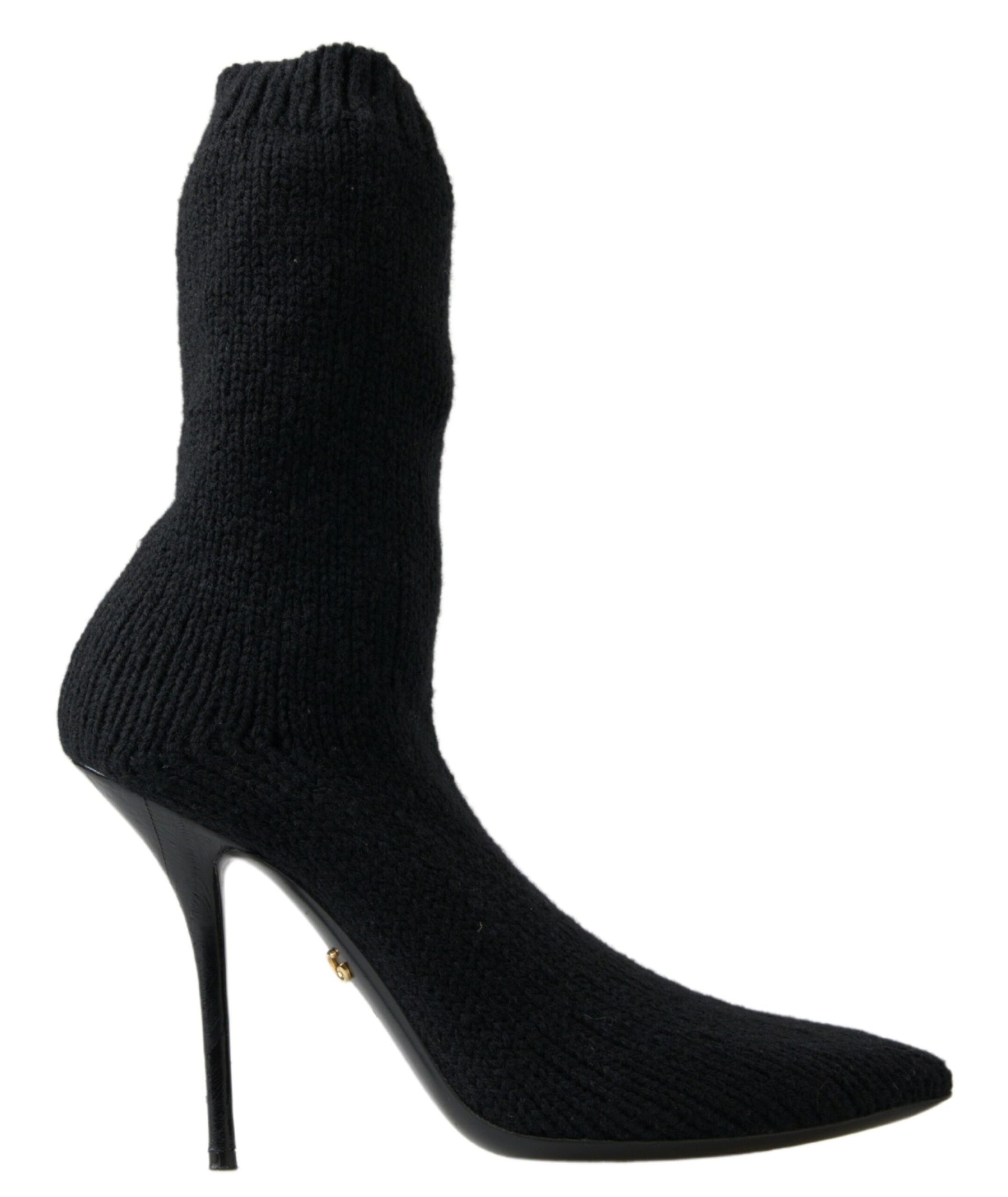 Dolce & Gabbana Black Stiletto Heel Mid Calf Women Boot Shoes | Regal Royce