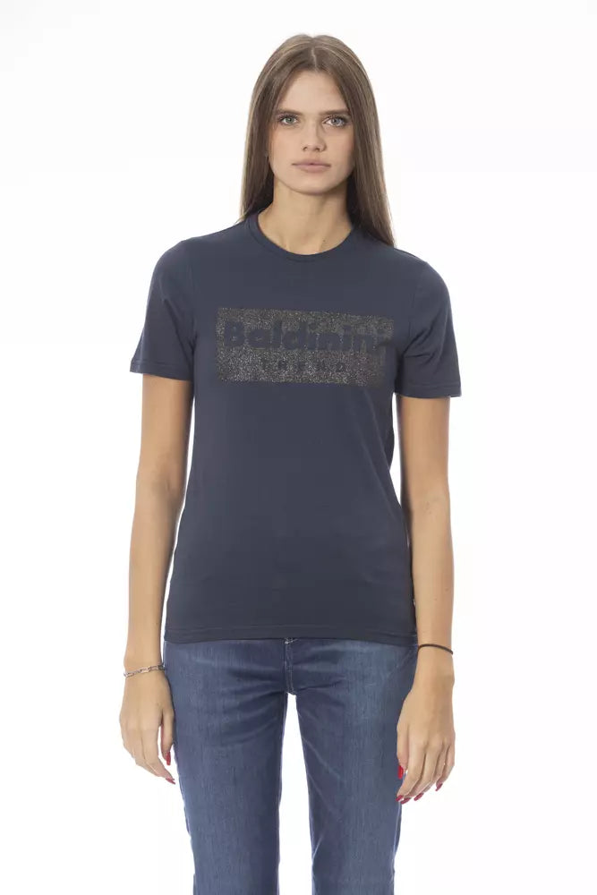 Baldinini Trend Blue Cotton Women T-Shirt | Regal Royce
