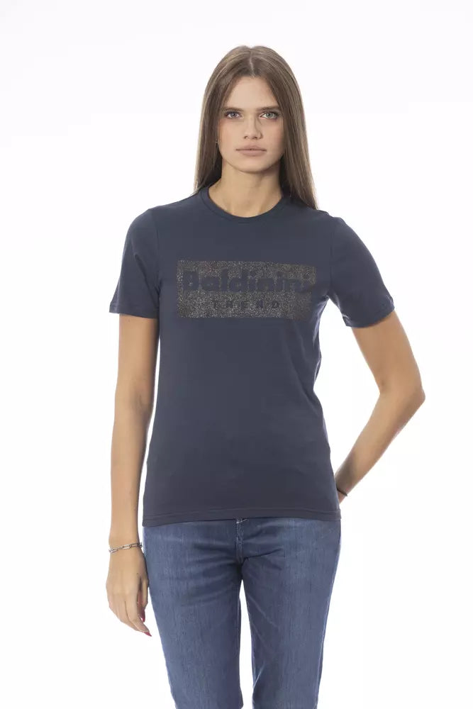Baldinini Trend Blue Cotton Women T-Shirt | Regal Royce