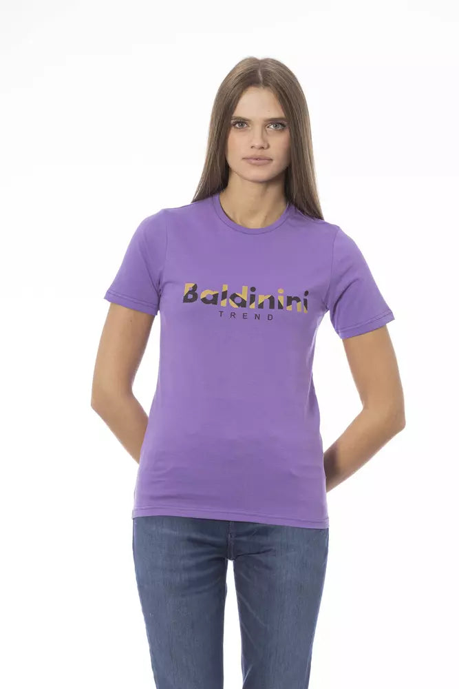 Baldinini Trend Purple Cotton Women T-Shirt | Regal Royce