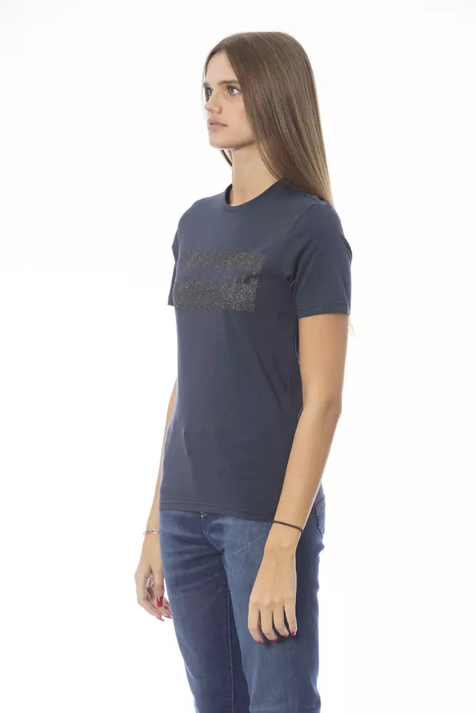 Baldinini Trend Blue Cotton Women T-Shirt | Regal Royce