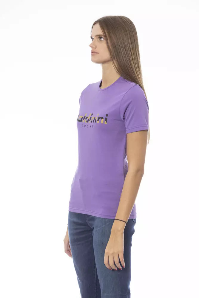 Baldinini Trend Purple Cotton Women T-Shirt | Regal Royce