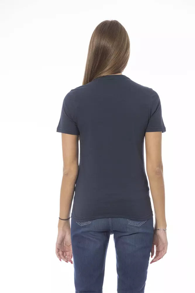 Baldinini Trend Blue Cotton Women T-Shirt | Regal Royce