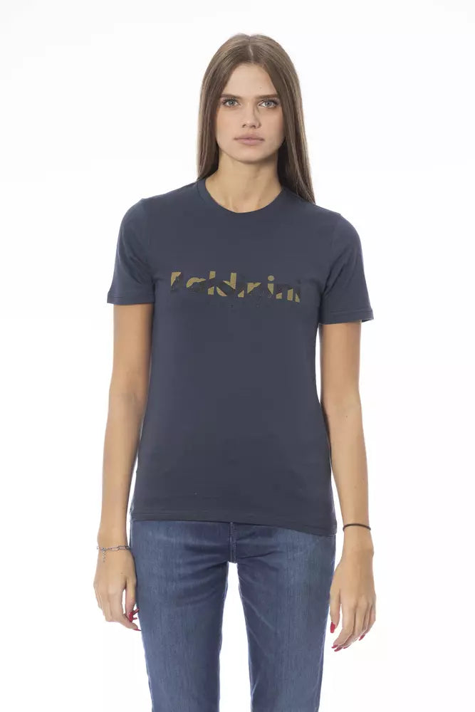Baldinini Trend Blue Cotton Women T-Shirt | Regal Royce