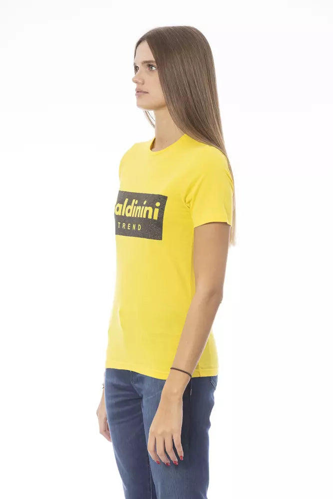 Baldinini Trend Yellow Cotton Women T-Shirt | Regal Royce