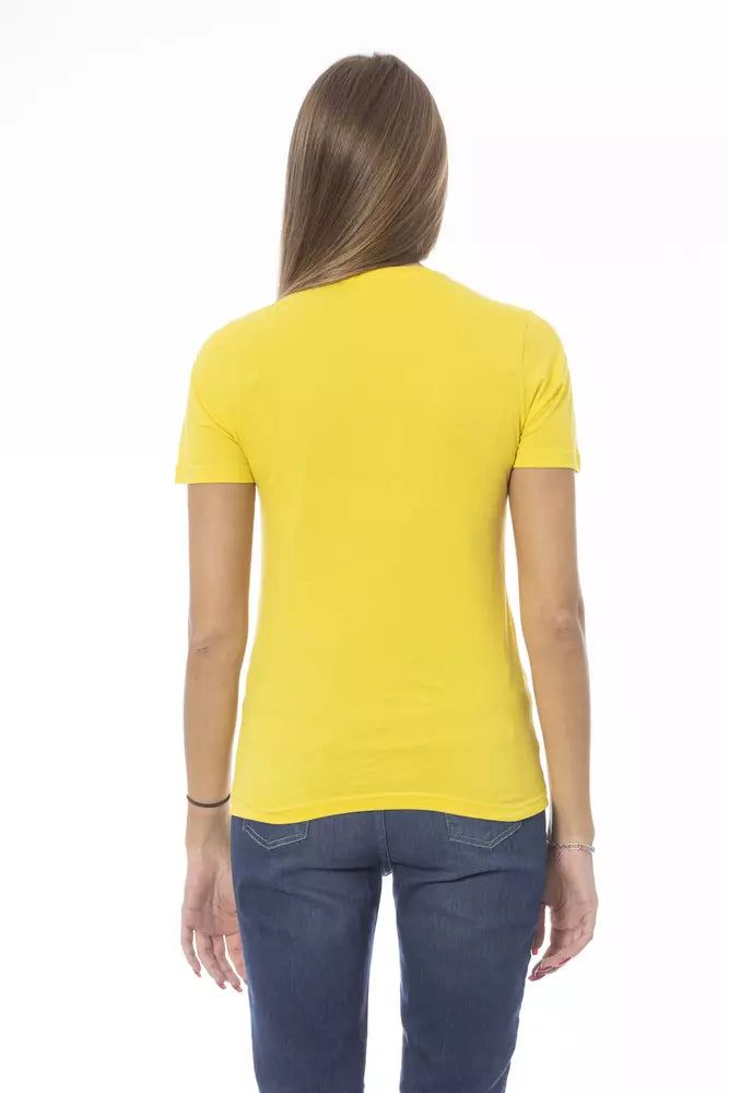 Baldinini Trend Yellow Cotton Women T-Shirt | Regal Royce