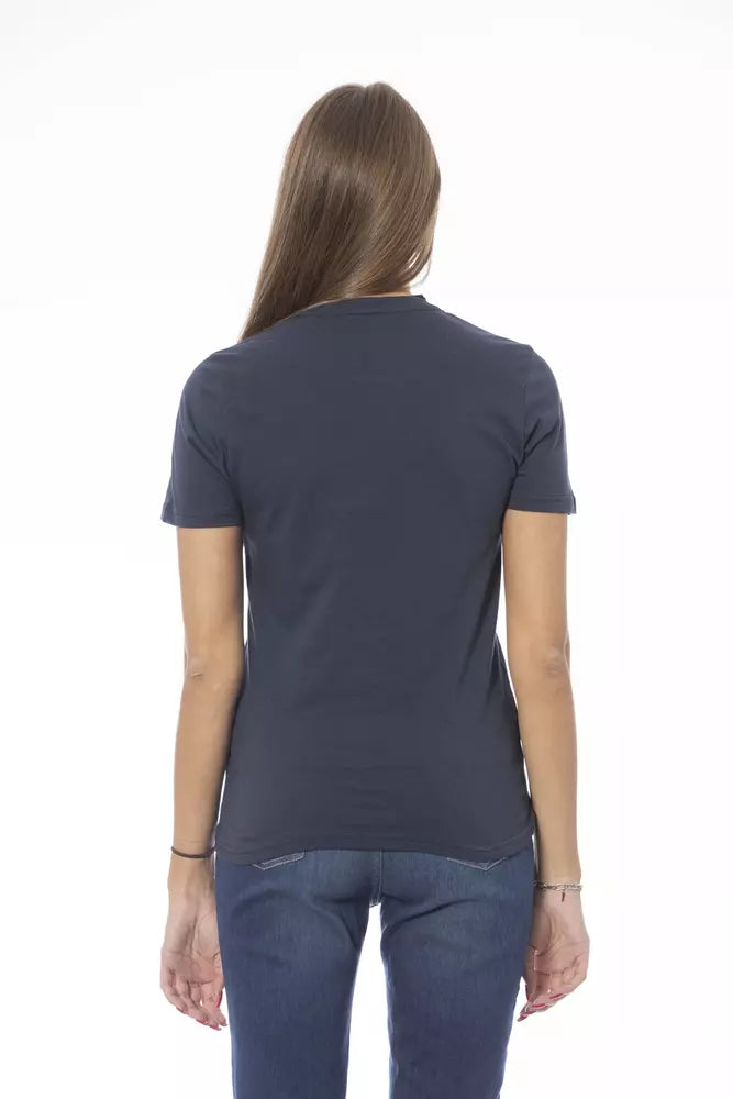 Baldinini Trend Blue Cotton Women T-Shirt | Regal Royce