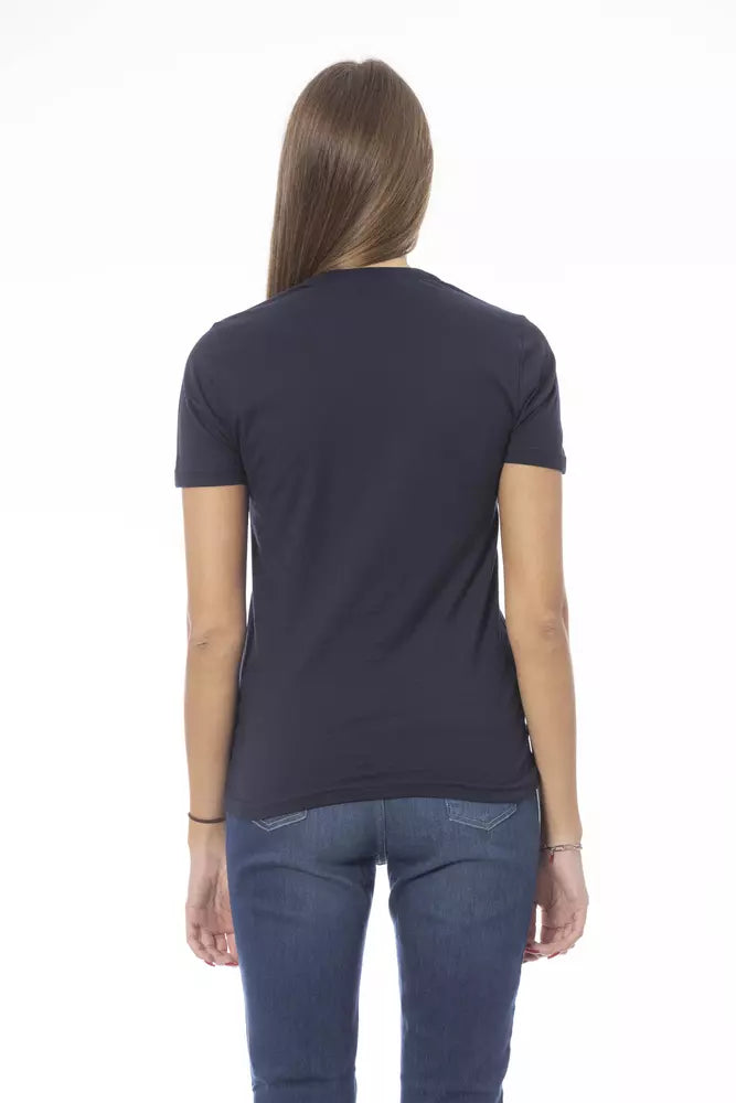 Baldinini Trend Blue Cotton Women T-Shirt | Regal Royce