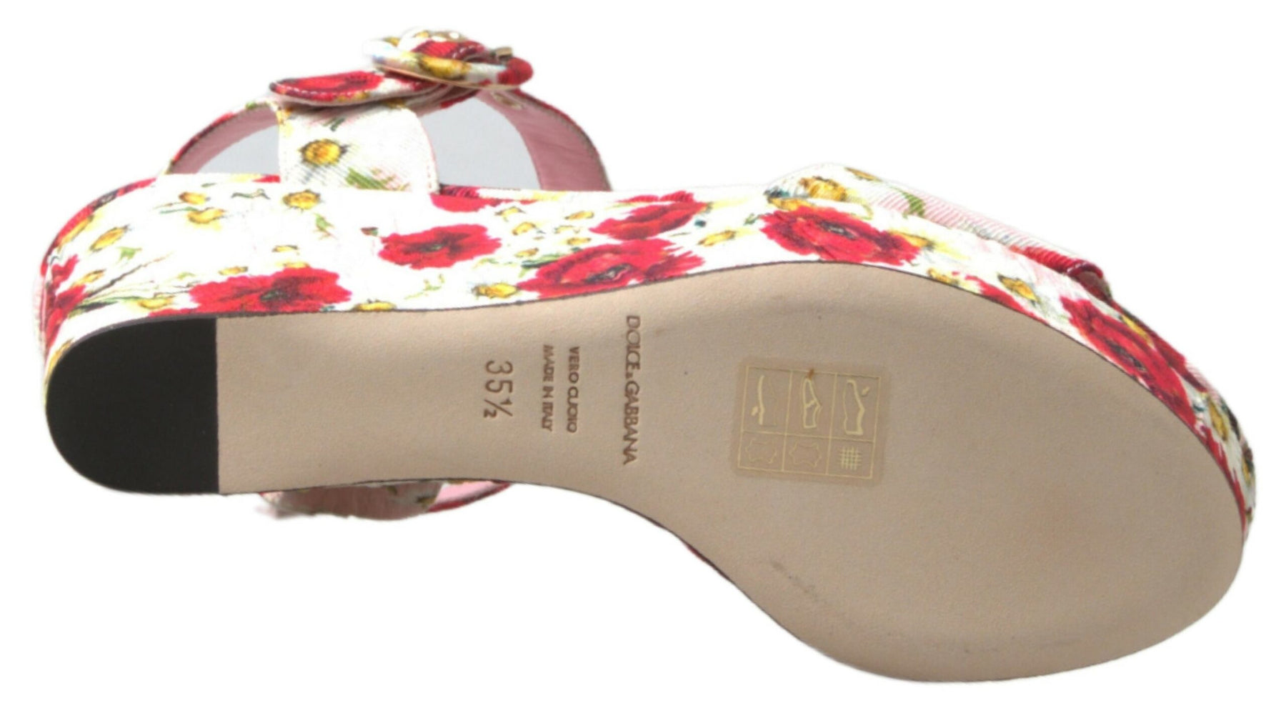 Dolce & Gabbana Multicolor floral print Wedges Floral Ankle Strap Sandals | Regal Royce