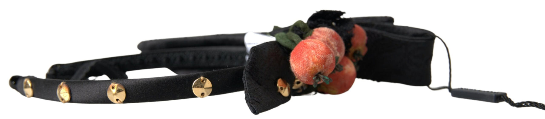 Dolce & Gabbana Black with multicolor Fig Fruit Crystal Tiara Diadem Headband | Regal Royce