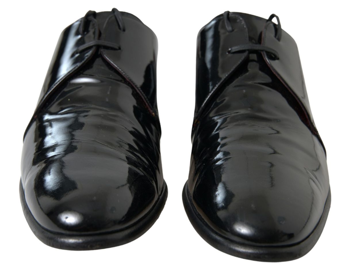 Dolce & Gabbana Black Patent Leather Formal Shoes | Regal Royce