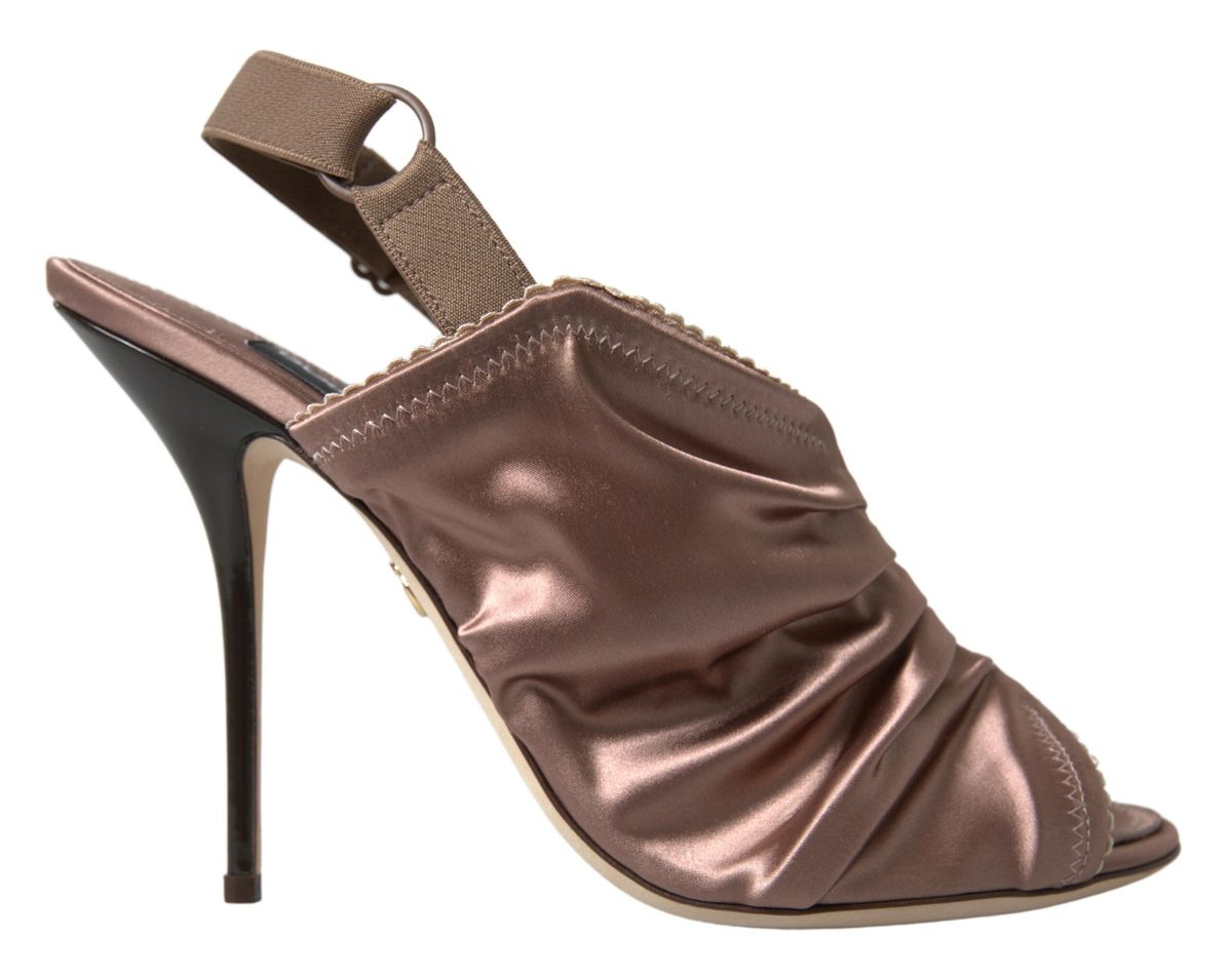 Dolce & Gabbana Light brown Slingback Corset Style Fastening stiletto heels | Regal Royce