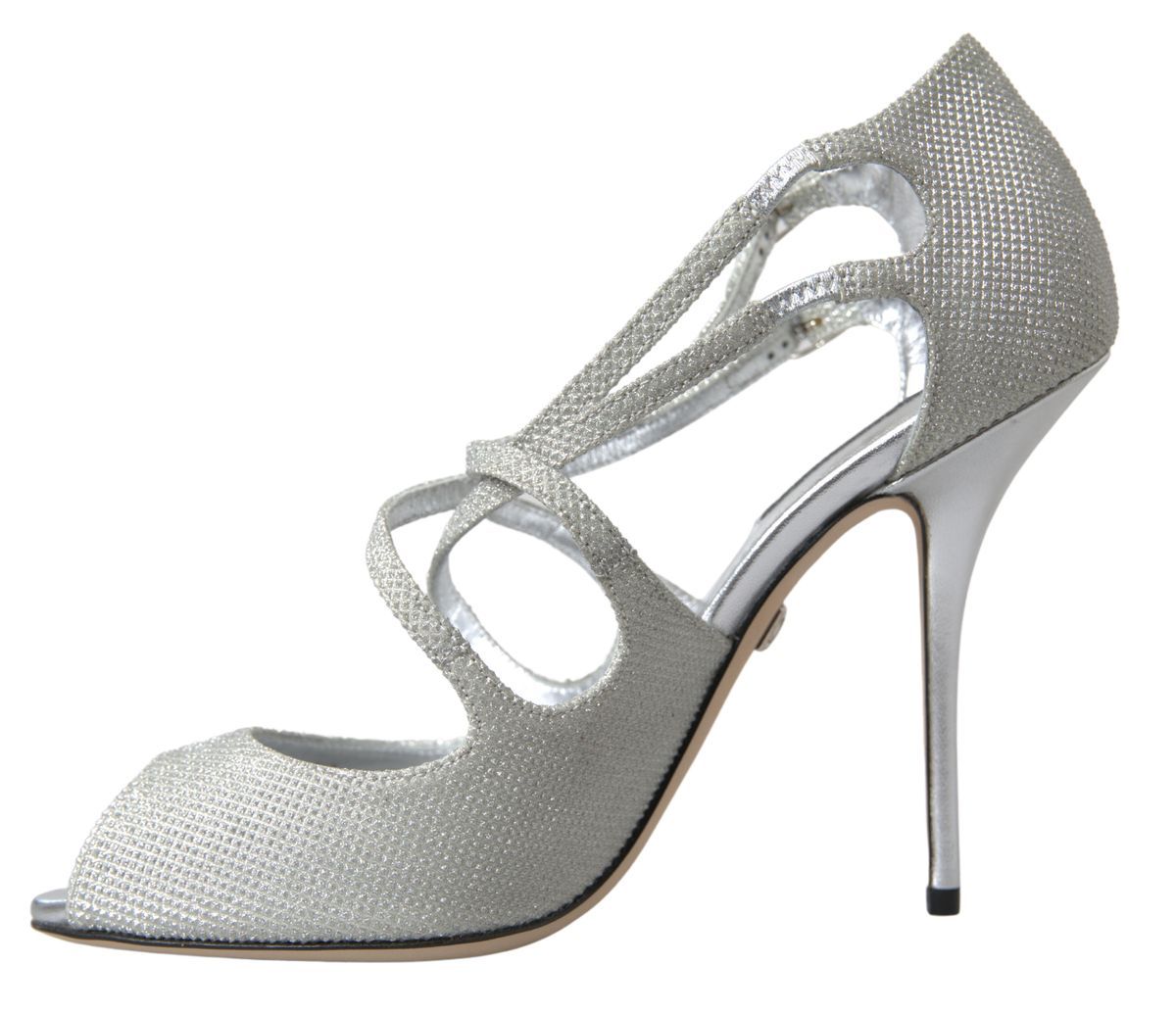 Dolce & Gabbana Silver Shimmers Sandals Heel Pumps Shoes | Regal Royce