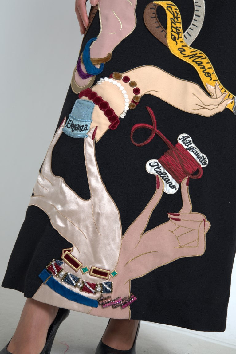 Dolce & Gabbana Multicolor Long Sleeves A-line Maxi Dress | Regal Royce