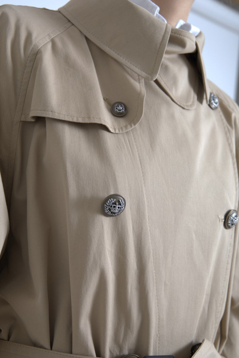 Dolce & Gabbana Khaki Double Breasted Trench Coat Jacket | Regal Royce