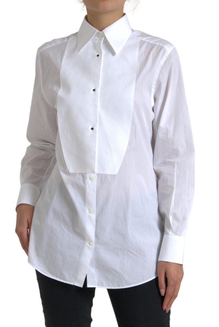 Dolce & Gabbana Cotton Collared Long Sleeves Shirt White | Regal Royce